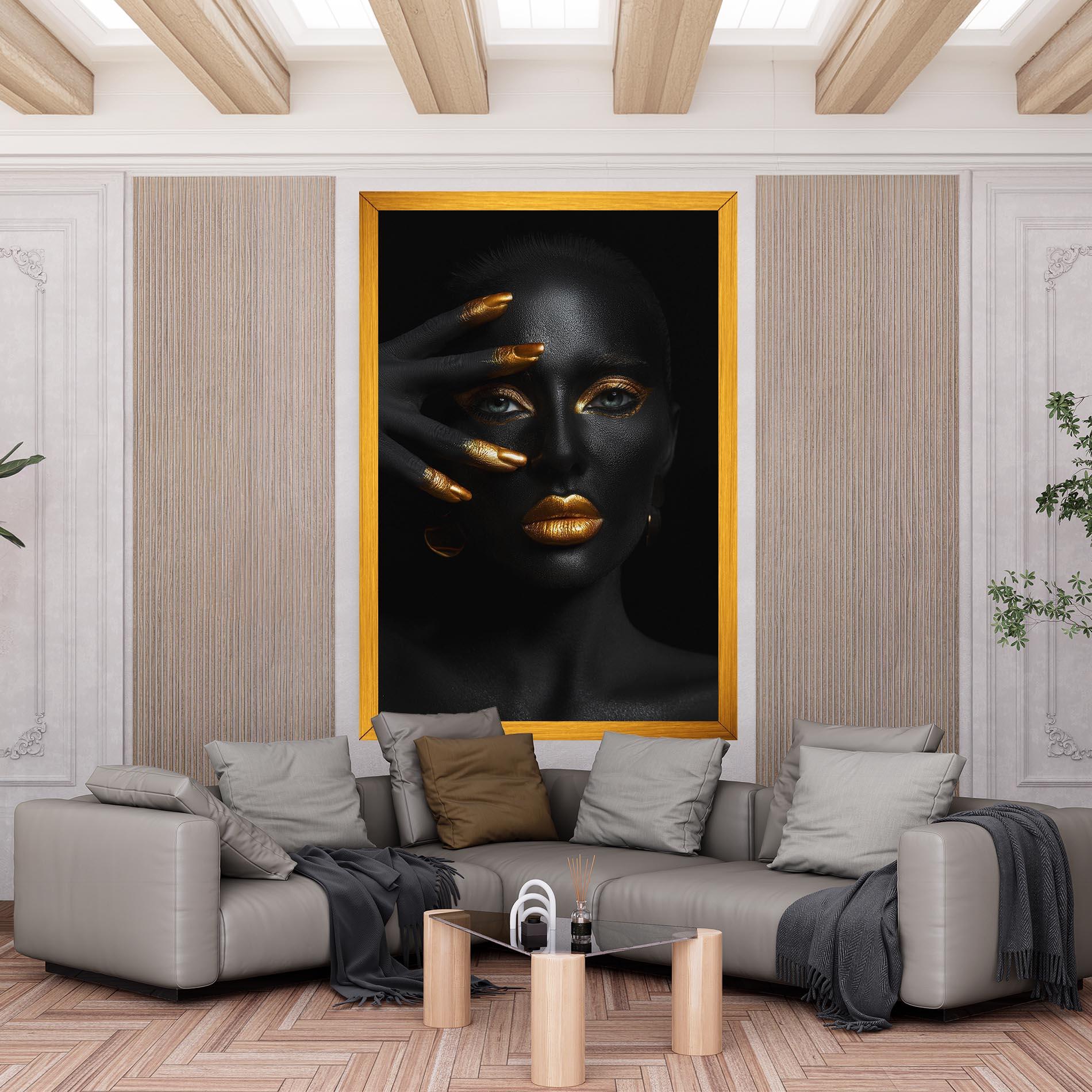 Tablou Canvas Gold Makeup Nails mockup 6