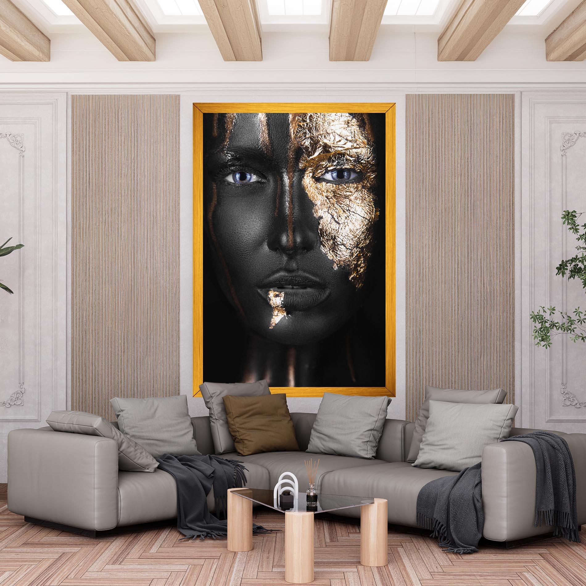 Tablou Canvas Golden Face mockup 6