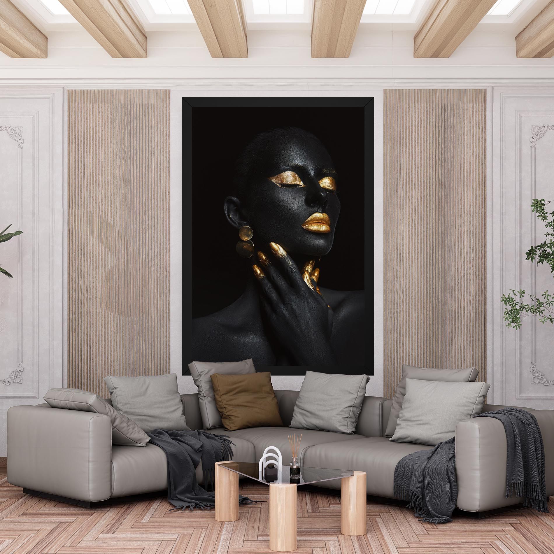 Eyelids Gold Makeup mockup 6