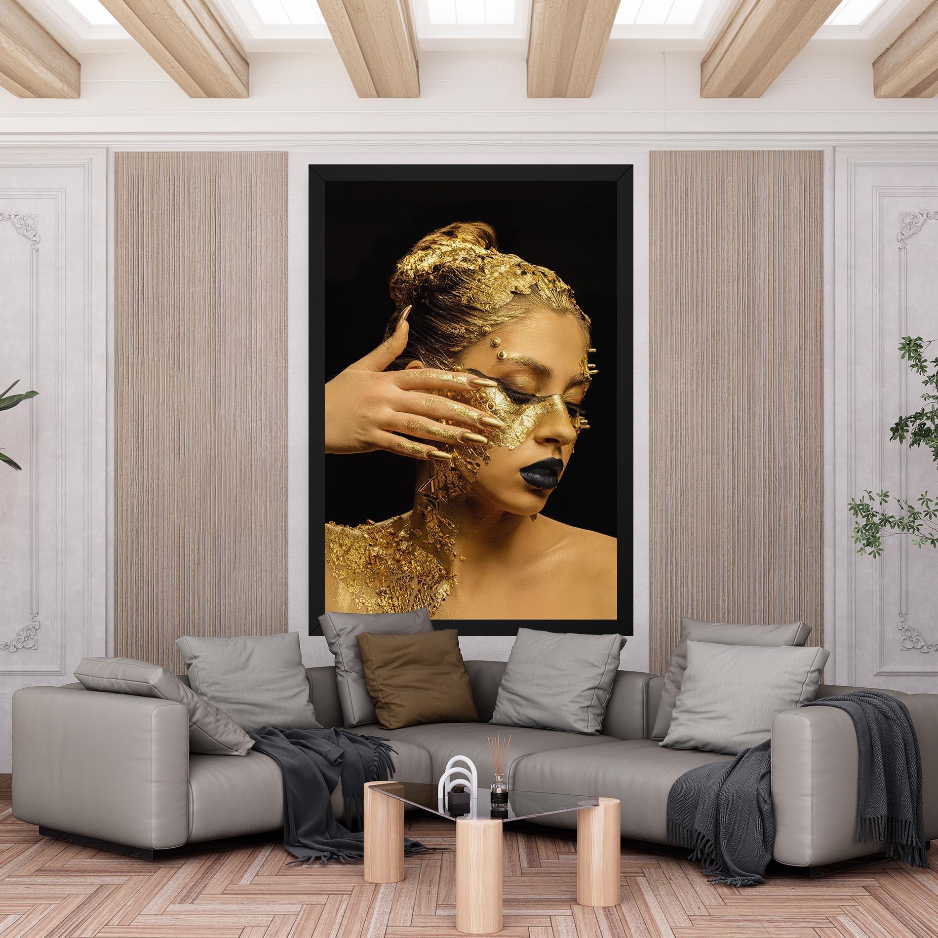 Tablou Canvas Festive Golden Makeup mockup 6