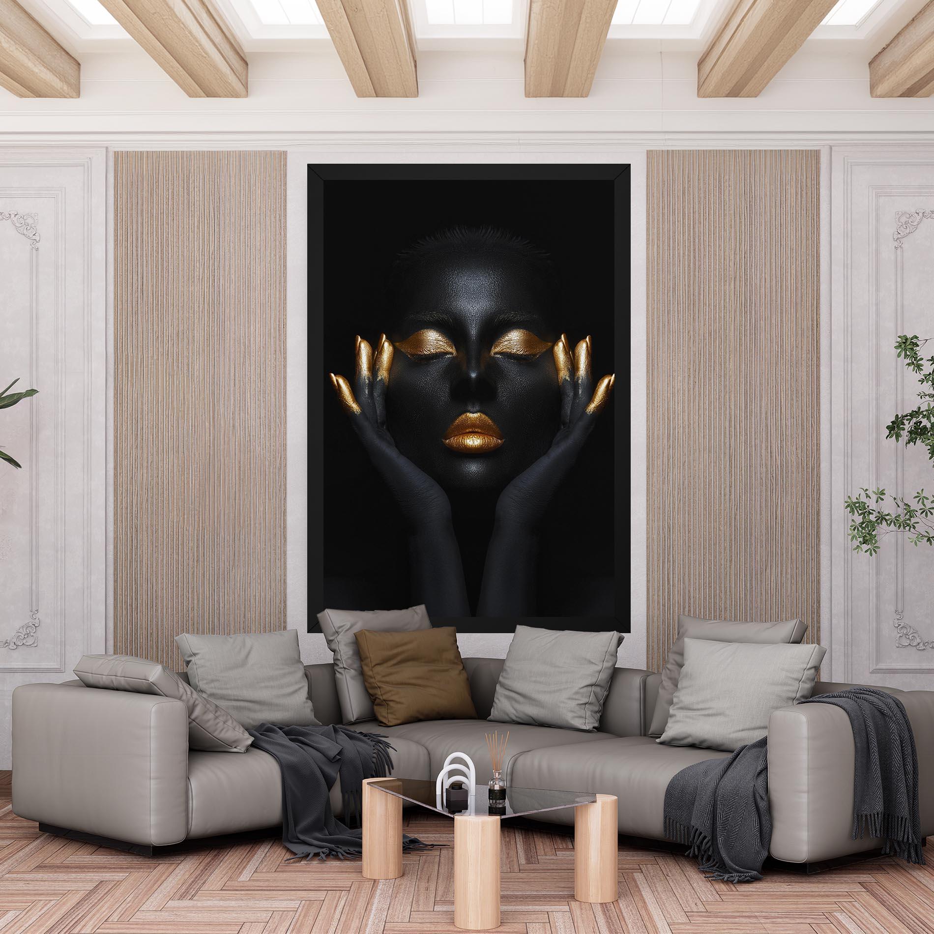 Tablou Canvas Fingertips Gold Makeup mockup 6