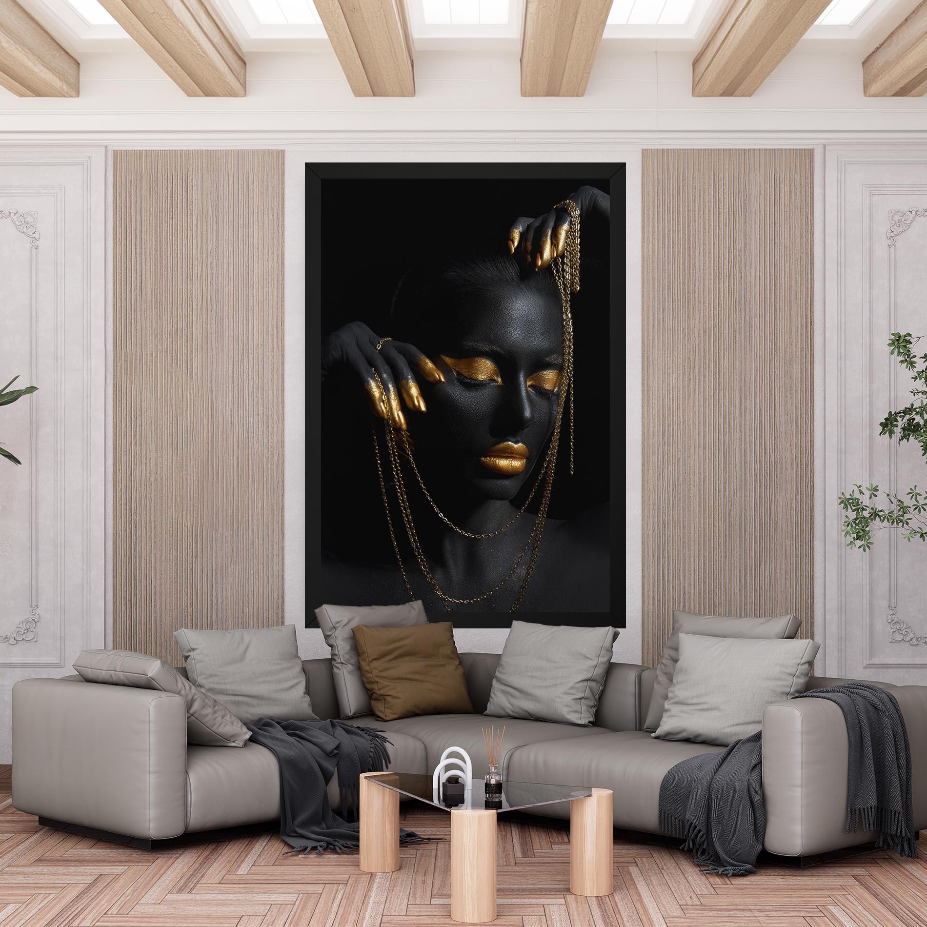 Tablou Canvas Gold Black Skin mockup 6