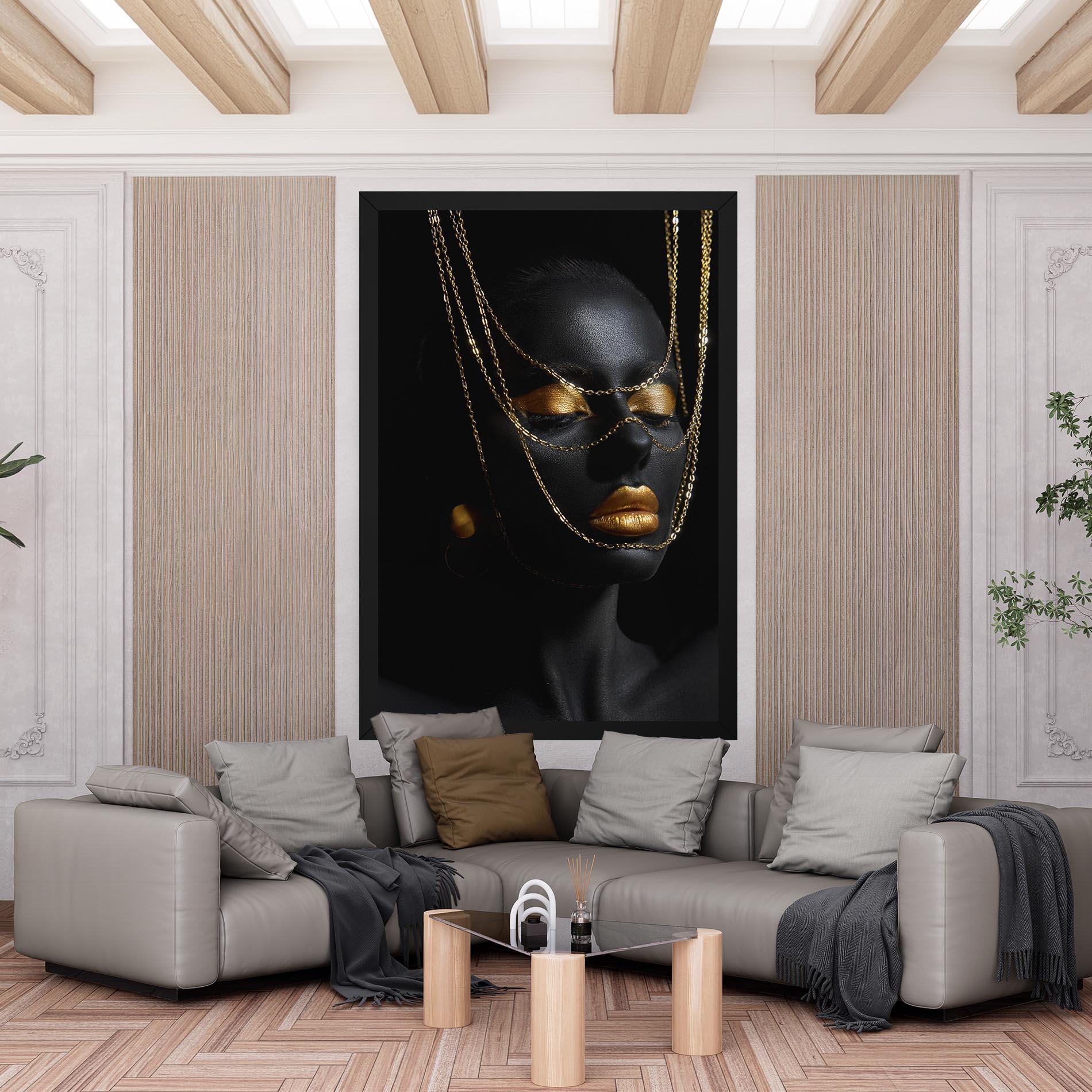 Tablou Canvas Gold Chain Girl mockup 6