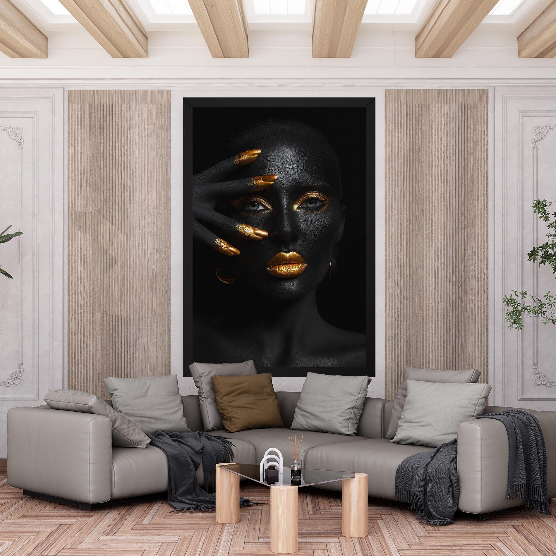 Tablou Canvas Gold Makeup Nails mockup 6