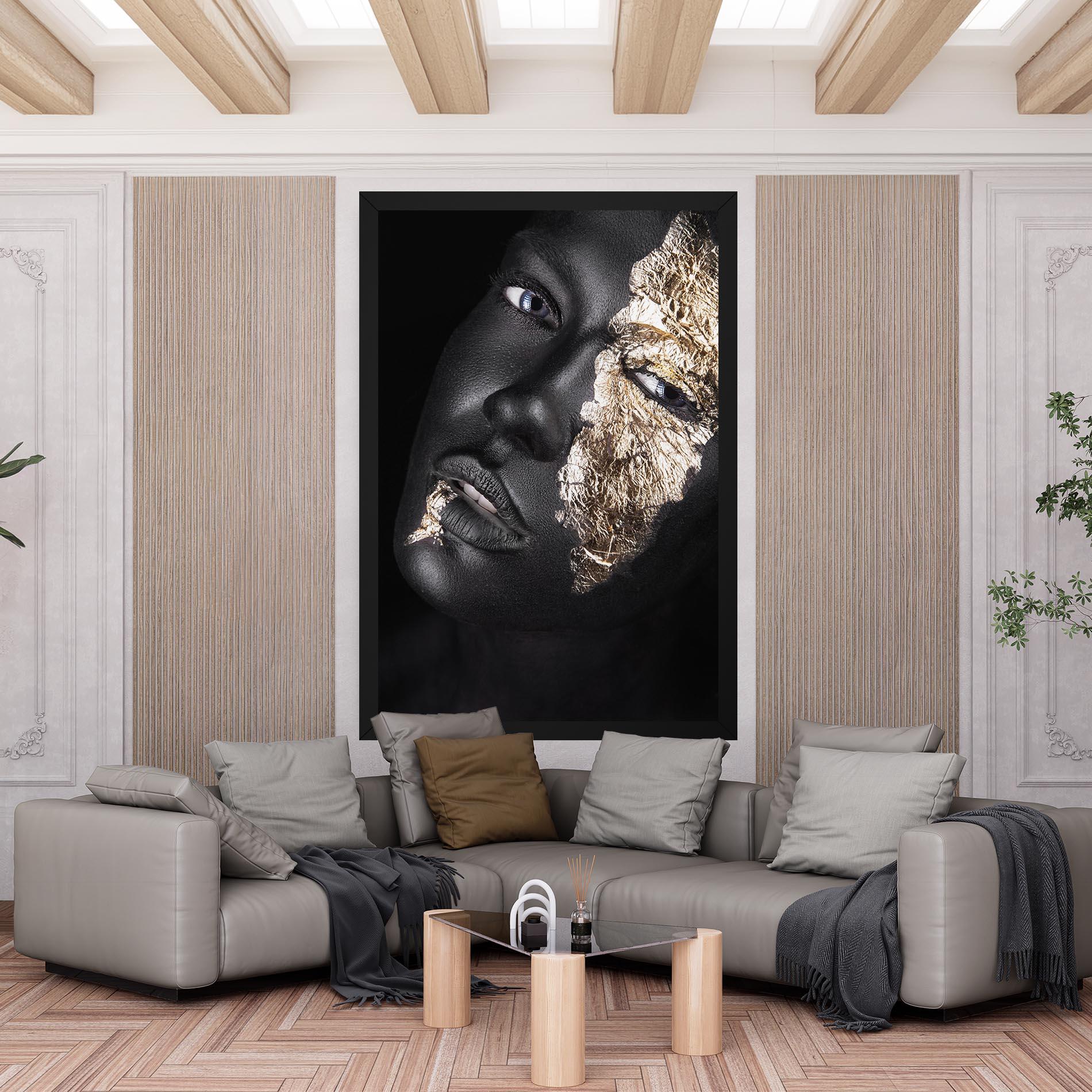 Tablou Canvas Grey Gold Makeup mockup 6