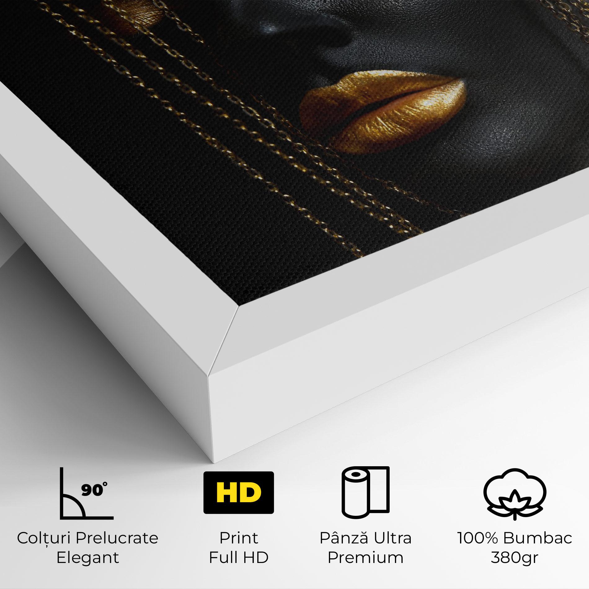 Tablou Canvas Chain Gold Eyelids mockup 4