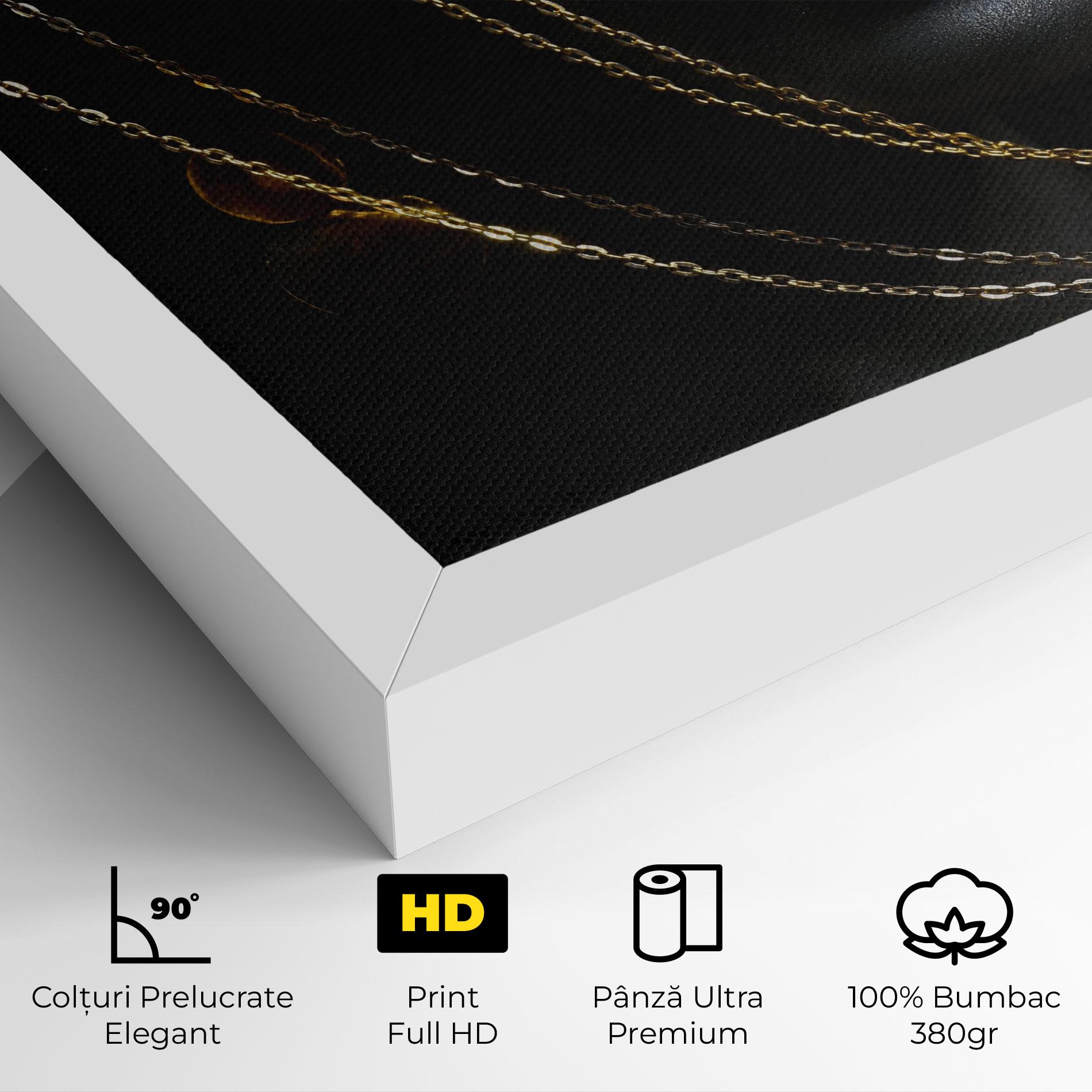 Tablou Canvas Chain Gold Lips mockup 4