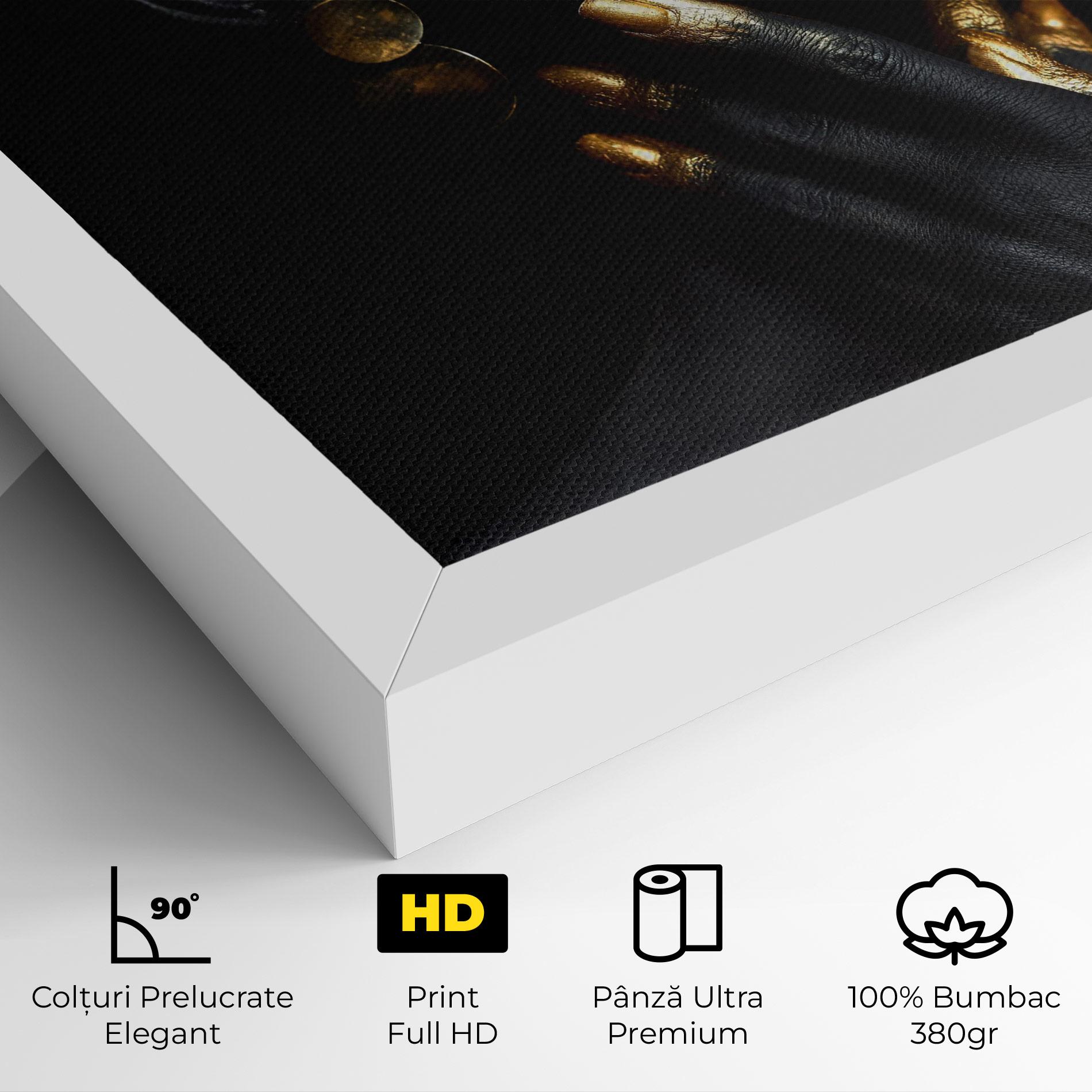 Tablou Canvas Eyelids Gold Makeup mockup 4