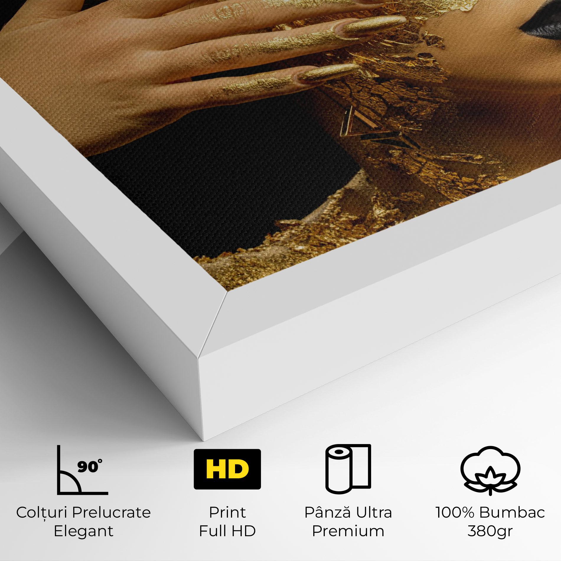 Tablou Canvas Festive Golden Makeup mockup 4