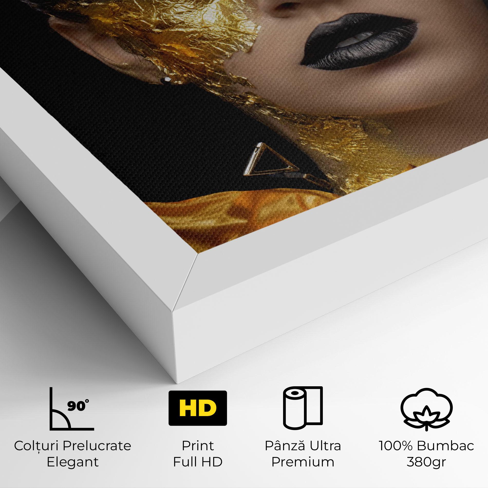 Tablou Canvas Glamorous Gold Outfit mockup 4