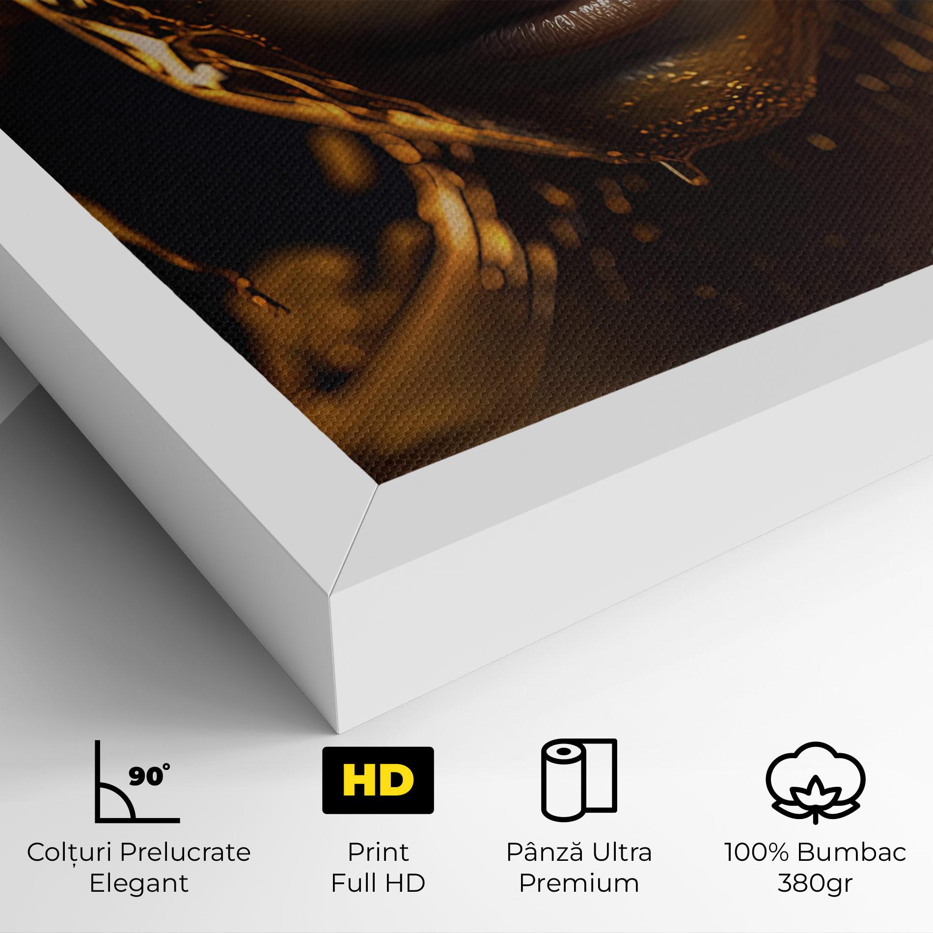 Tablou Canvas Gold Honeycomb Girl mockup 4