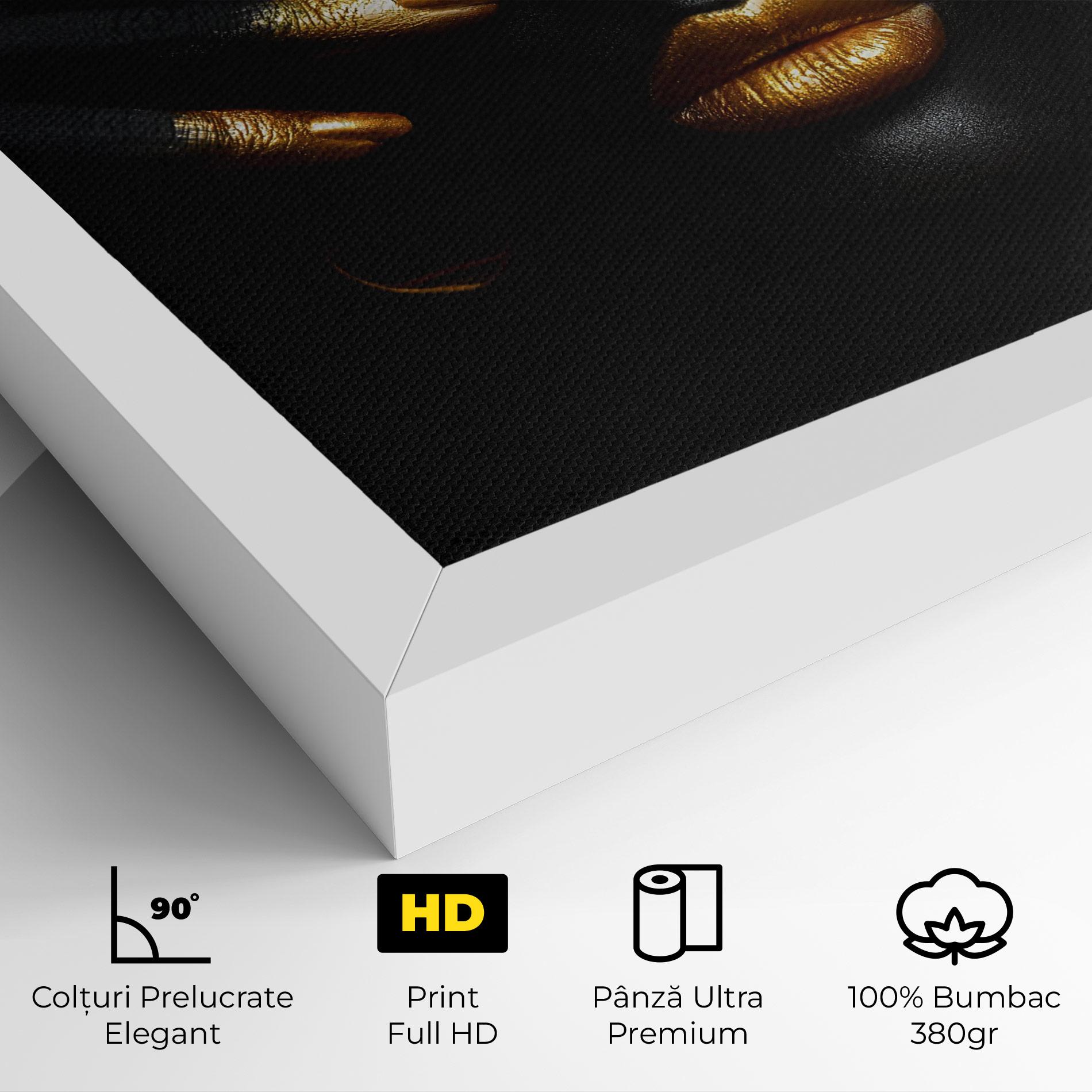 Tablou Canvas Gold Makeup Nails mockup 4