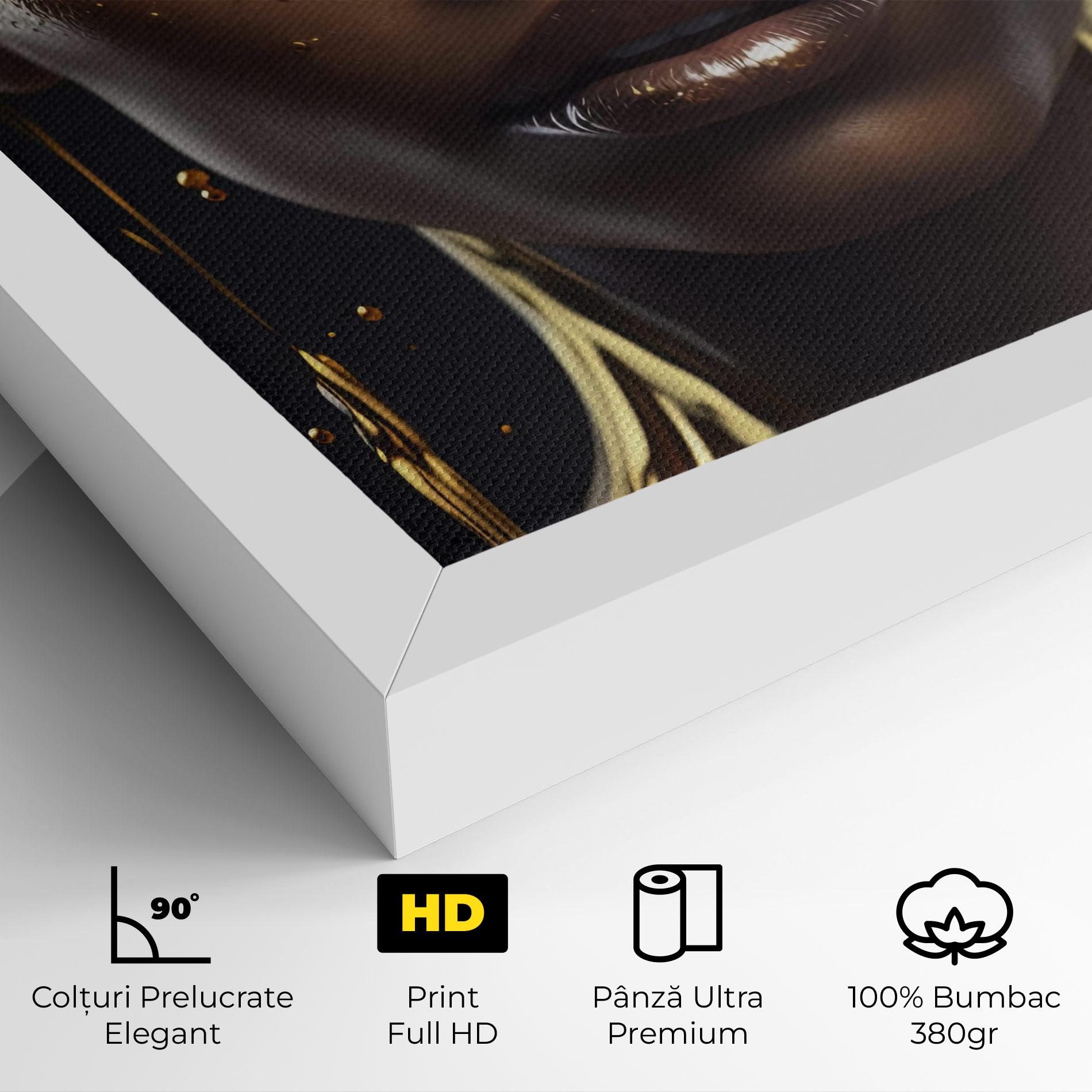 Tablou Canvas Gold Portrait Falling mockup 4