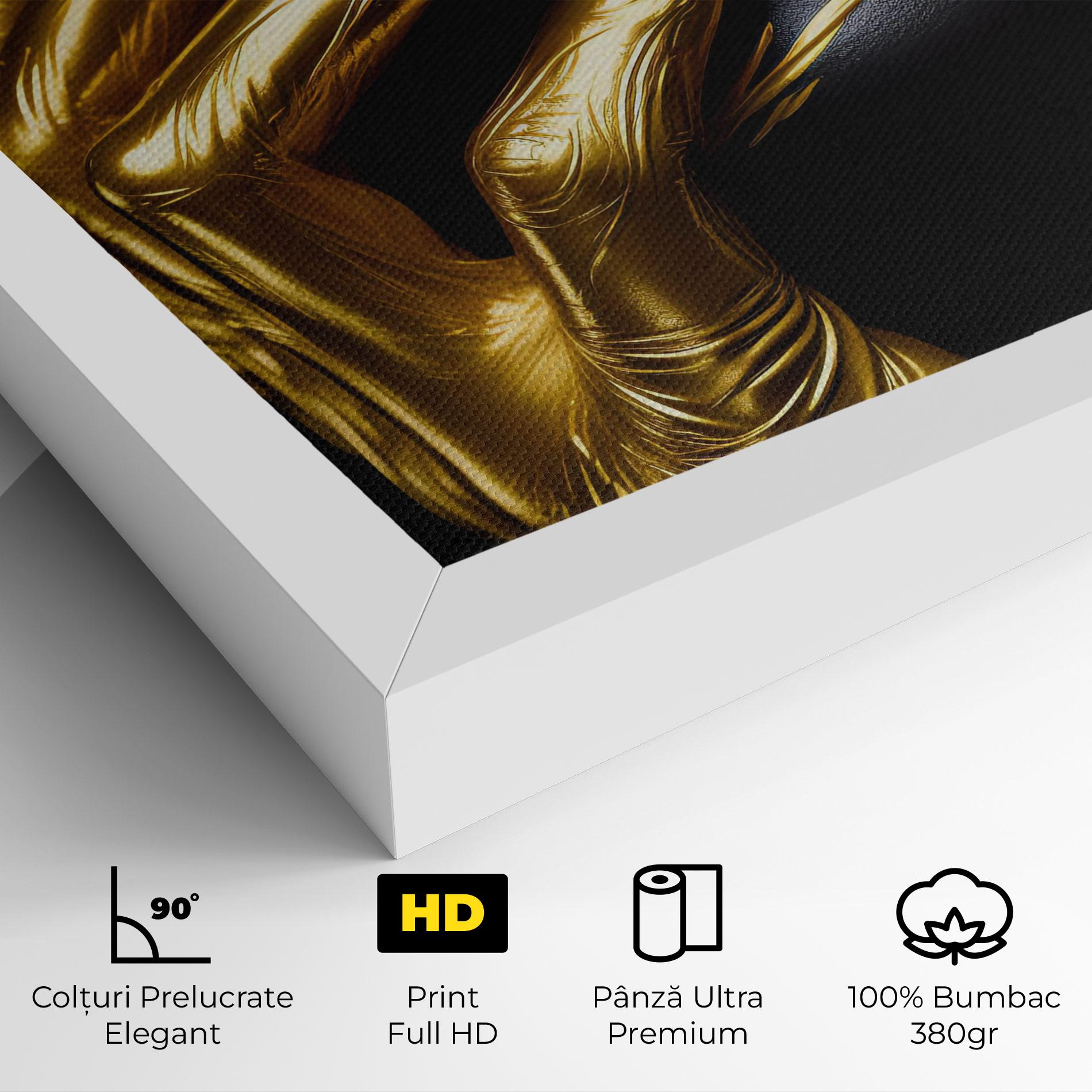 Tablou Canvas Gold Small Hand mockup 4