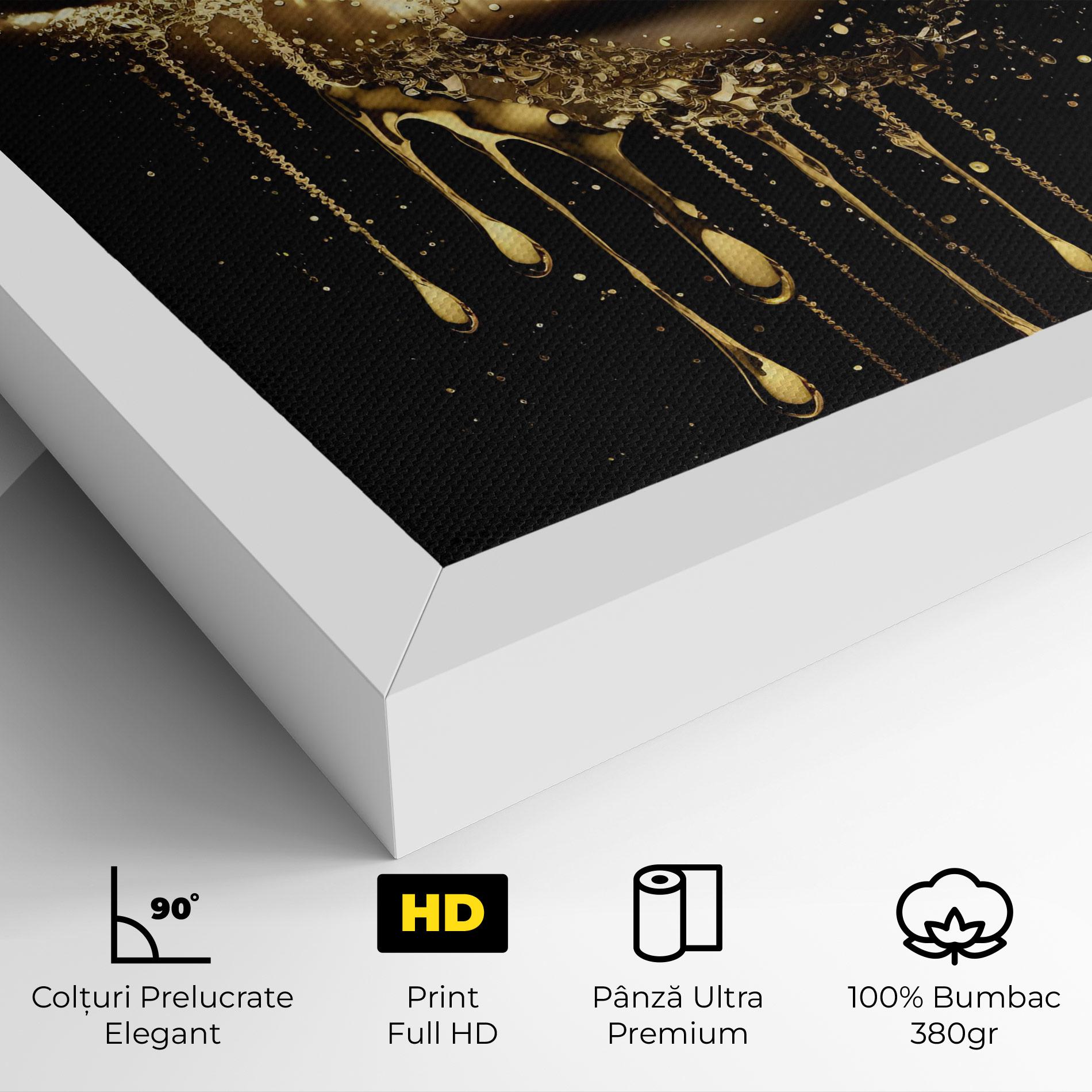 Tablou Canvas Golden Luxury Lips mockup 4
