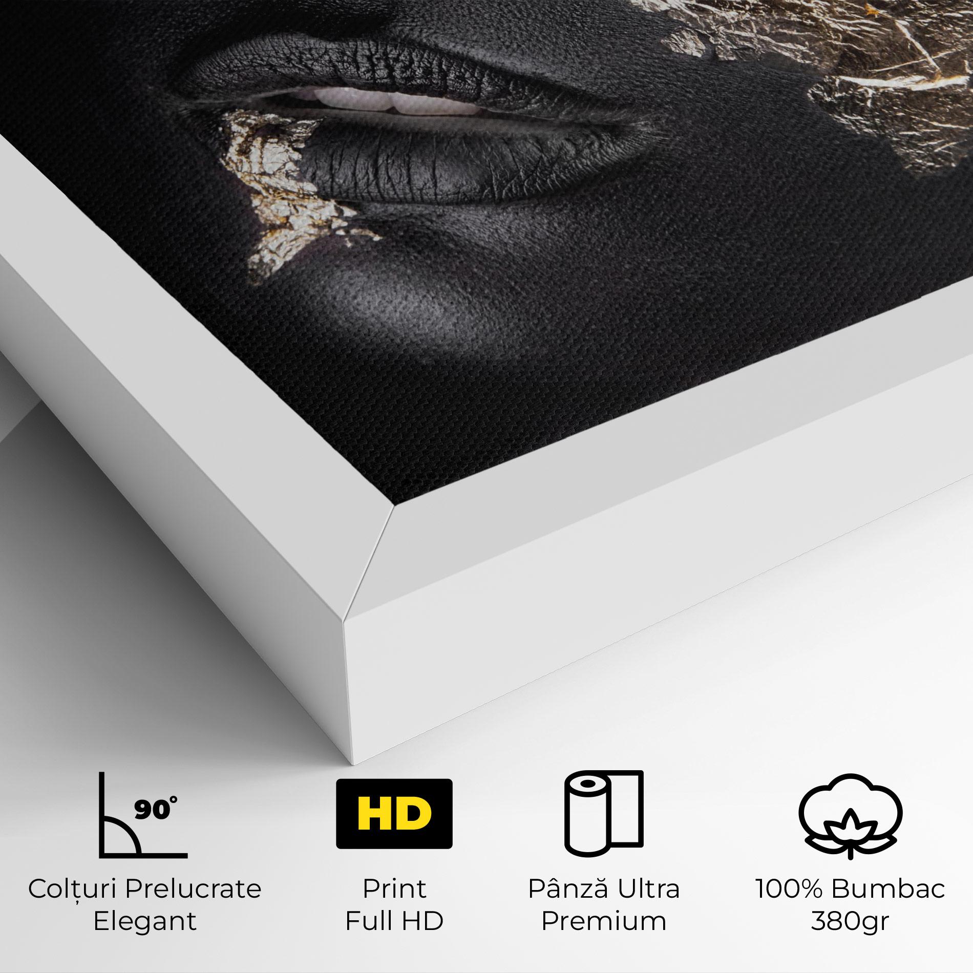 Tablou Canvas Grey Gold Makeup mockup 4