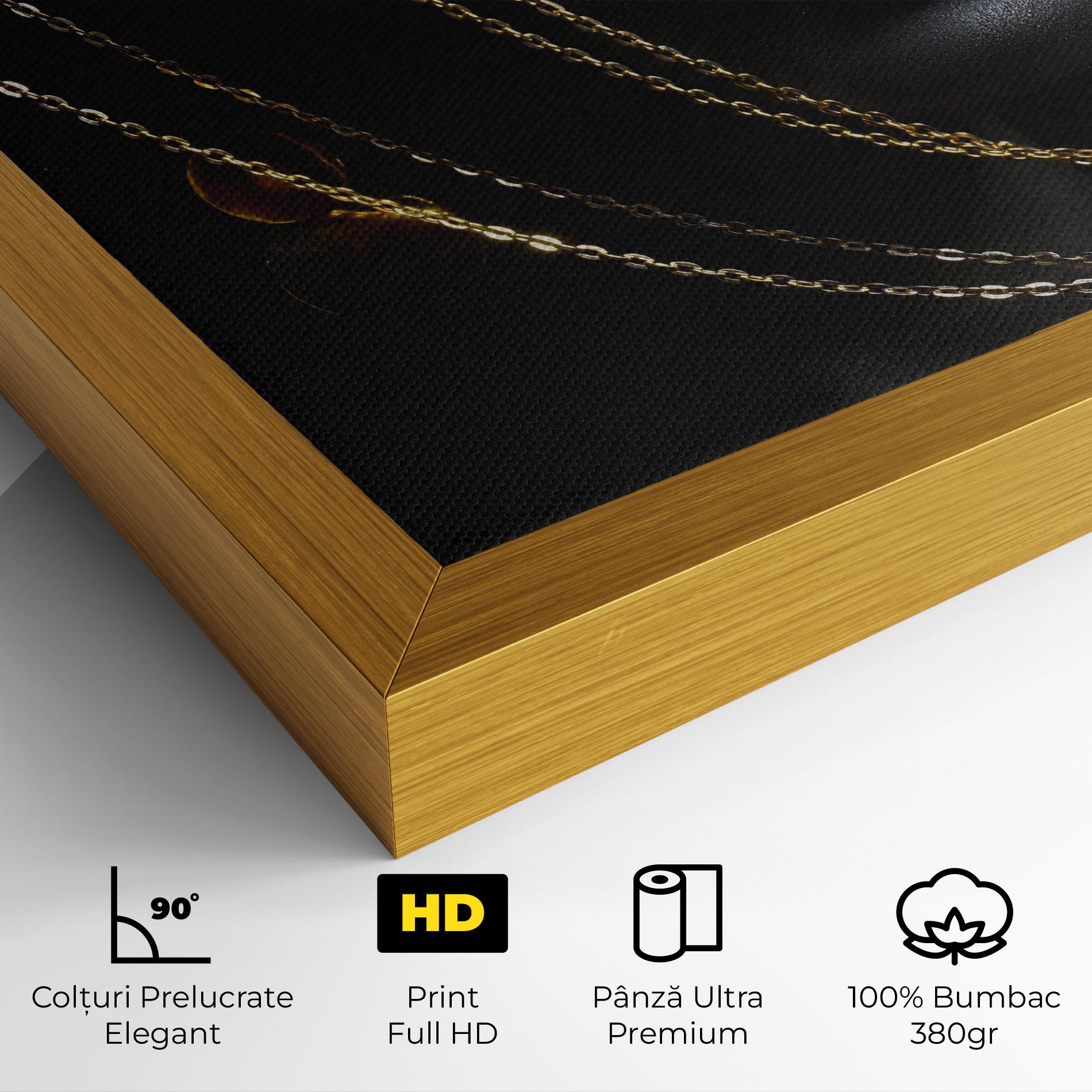 Tablou Canvas Chain Gold Lips mockup 4