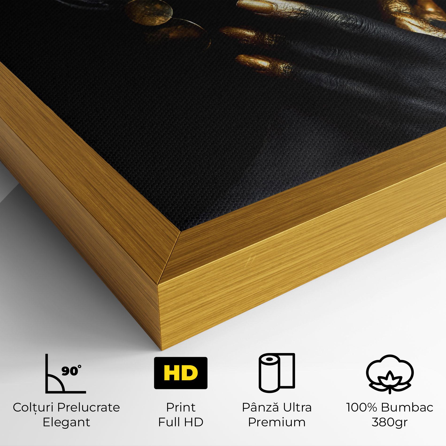 Tablou Canvas Eyelids Gold Makeup mockup 4