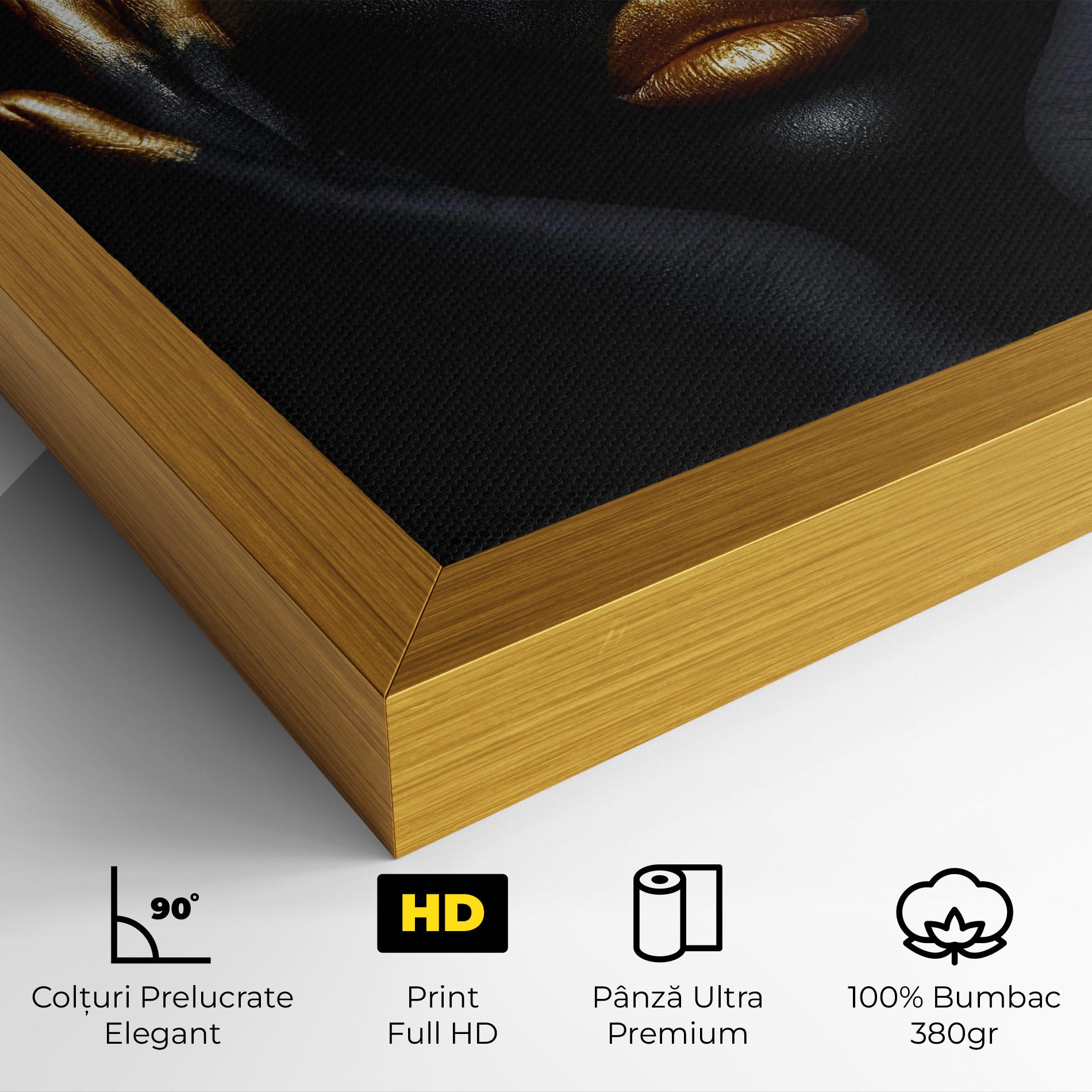 Tablou Canvas Fingertips Gold Makeup mockup 4