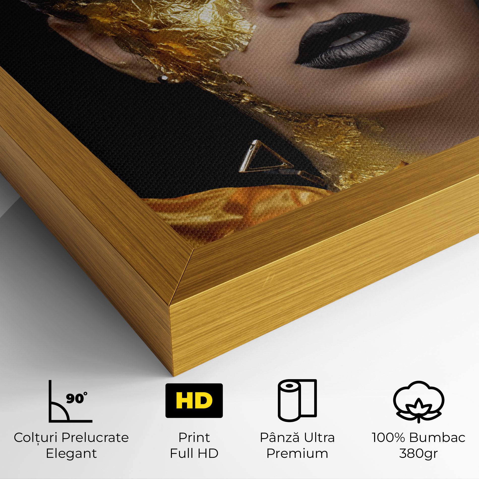 Tablou Canvas Glamorous Gold Outfit mockup 4