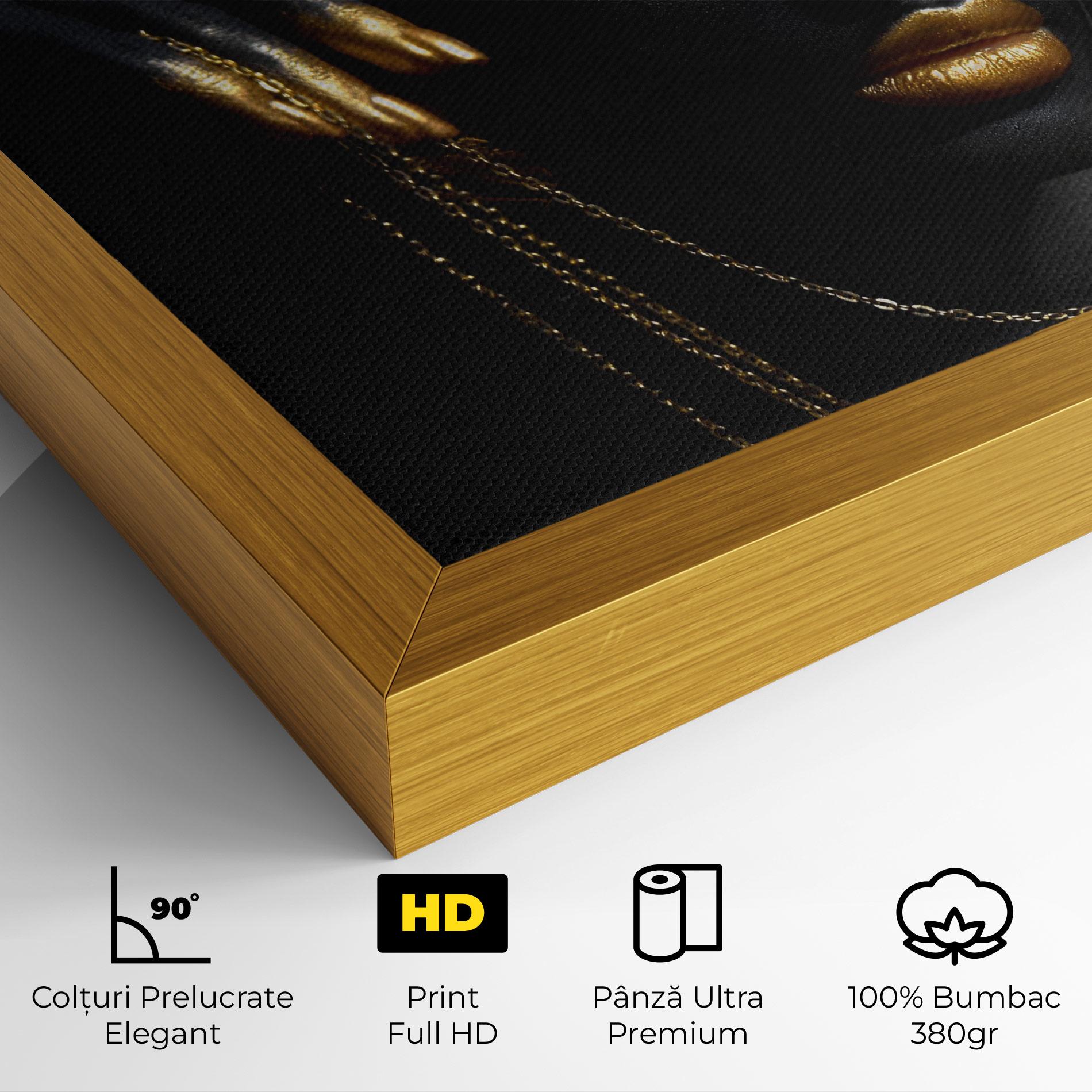 Tablou Canvas Gold Black Skin mockup 4