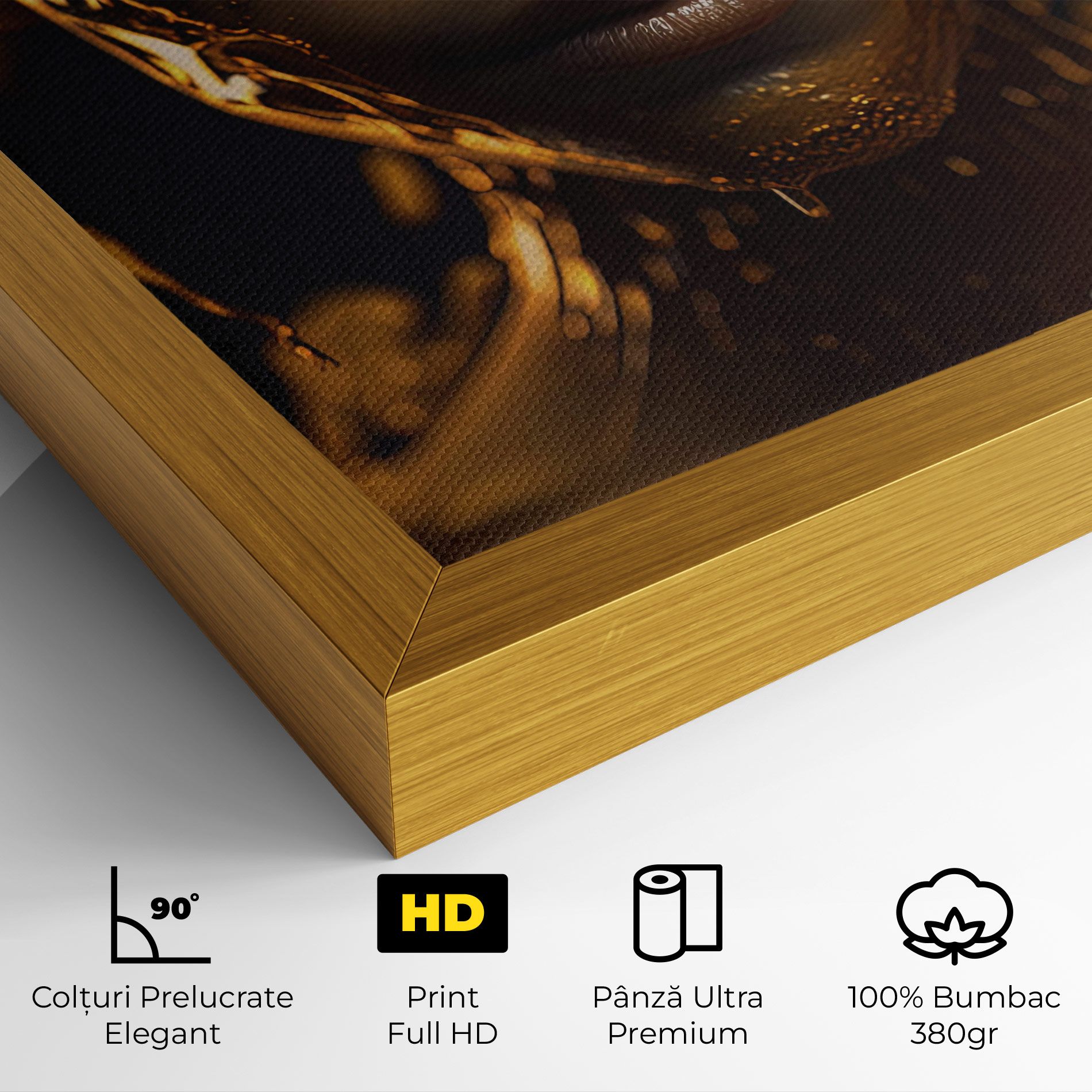 Gold Honeycomb Girl mockup 4