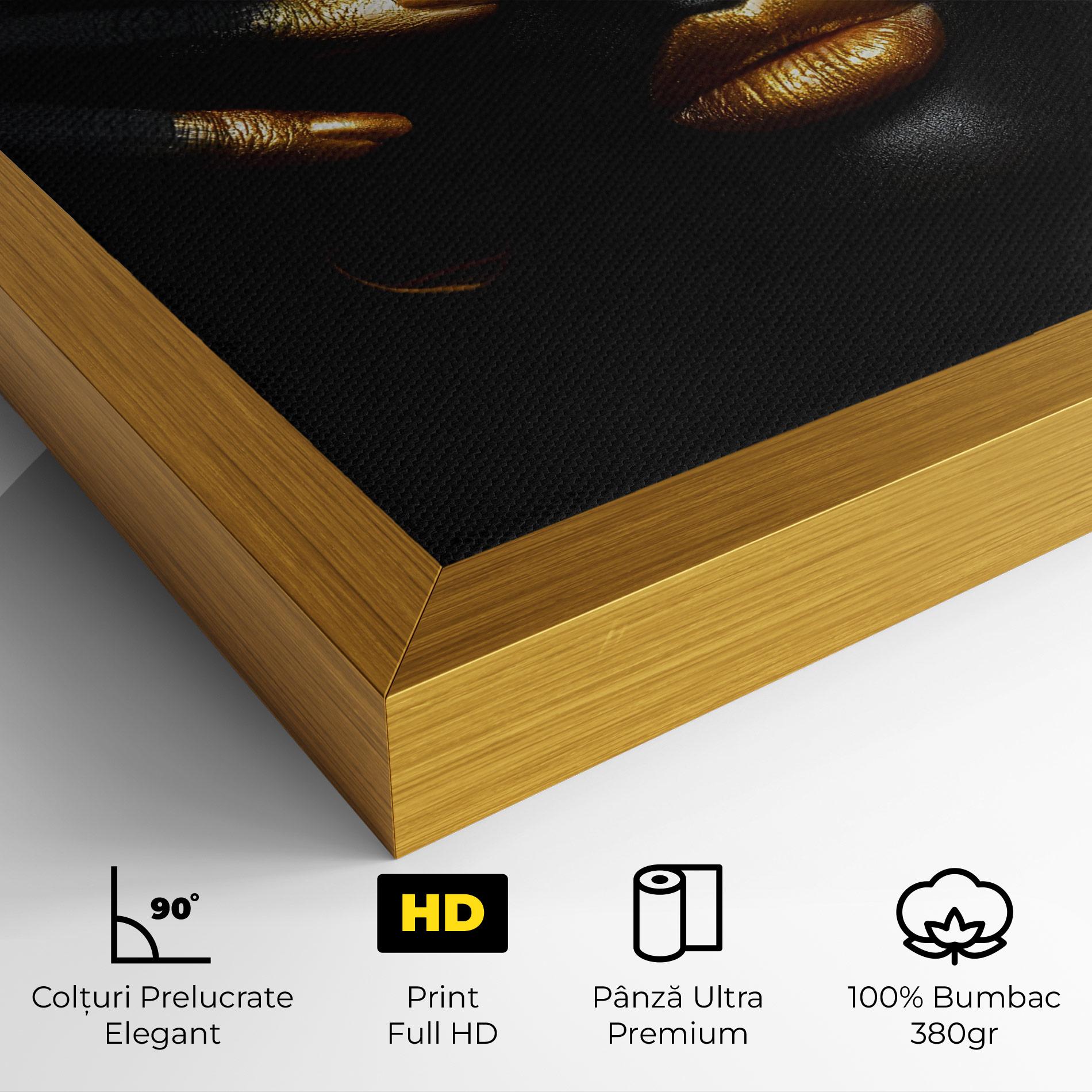 Tablou Canvas Gold Makeup Nails mockup 4