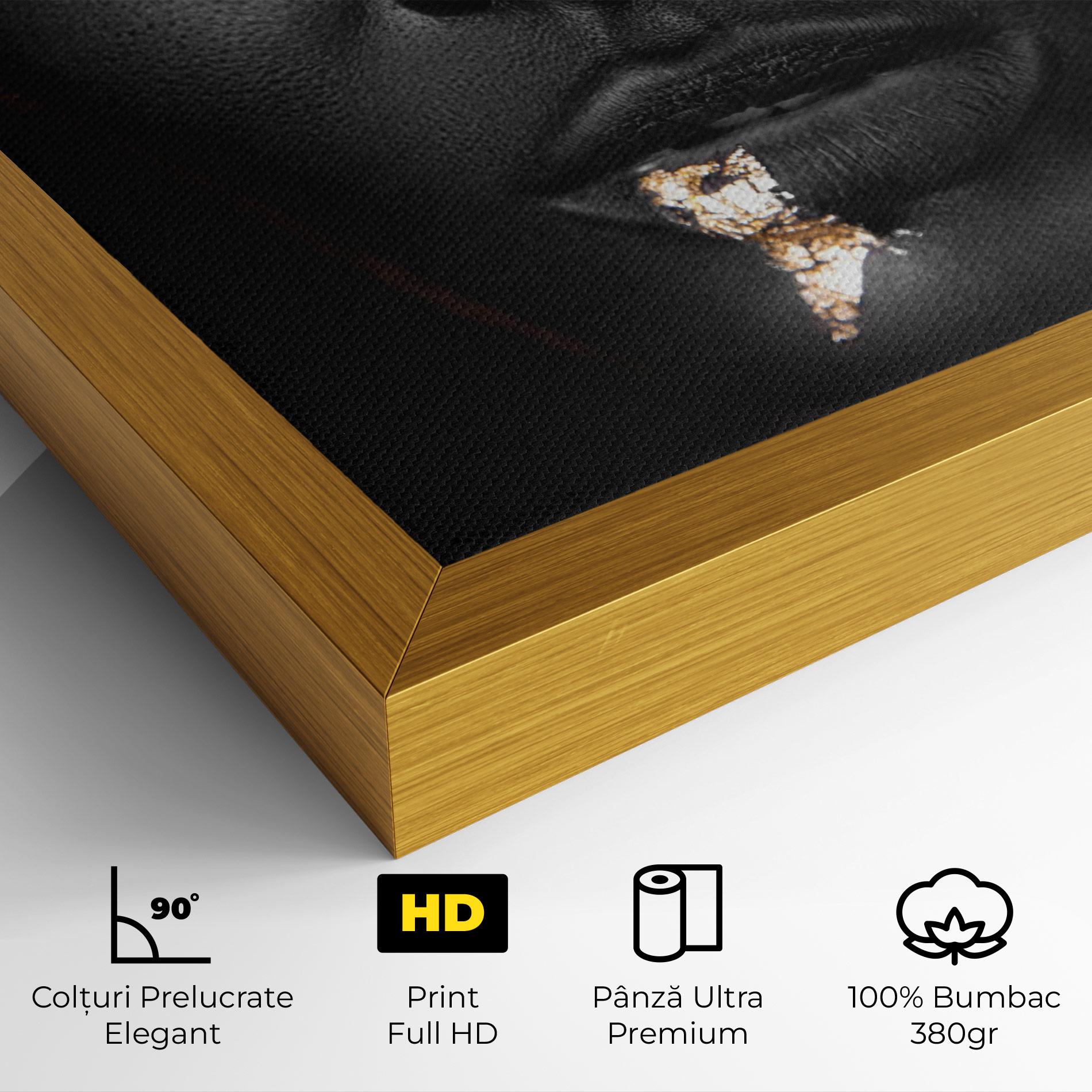 Tablou Canvas Golden Face mockup 4