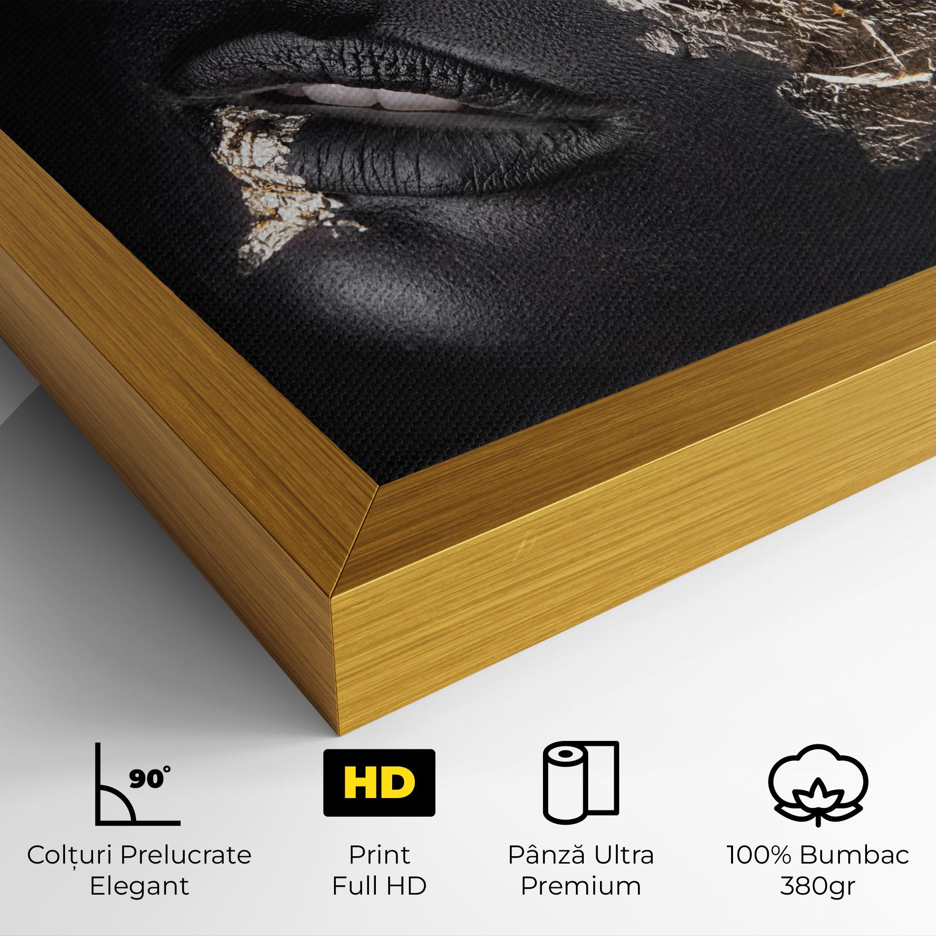 Tablou Canvas Grey Gold Makeup mockup 4