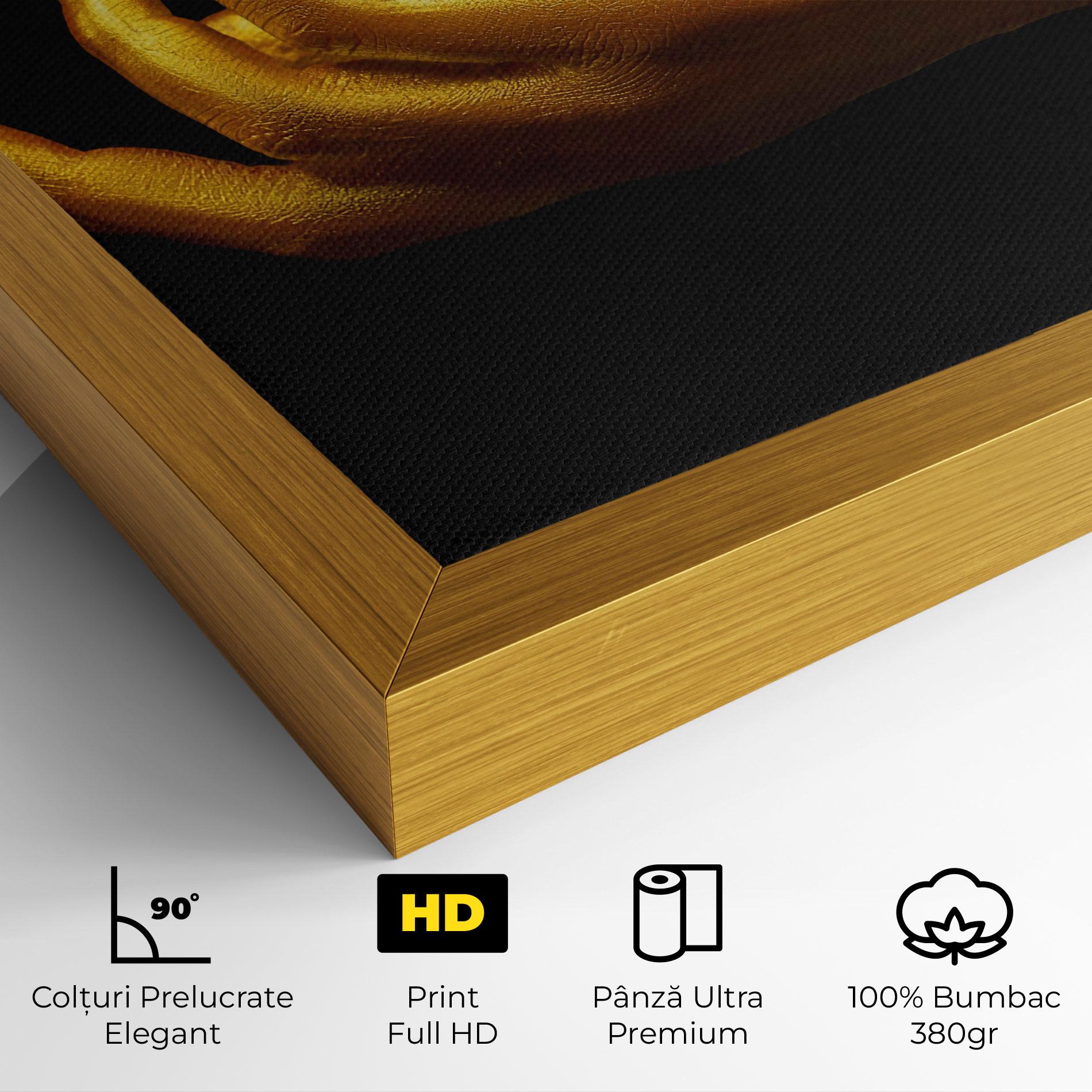 Tablou Canvas Strong Gold Hand mockup 4