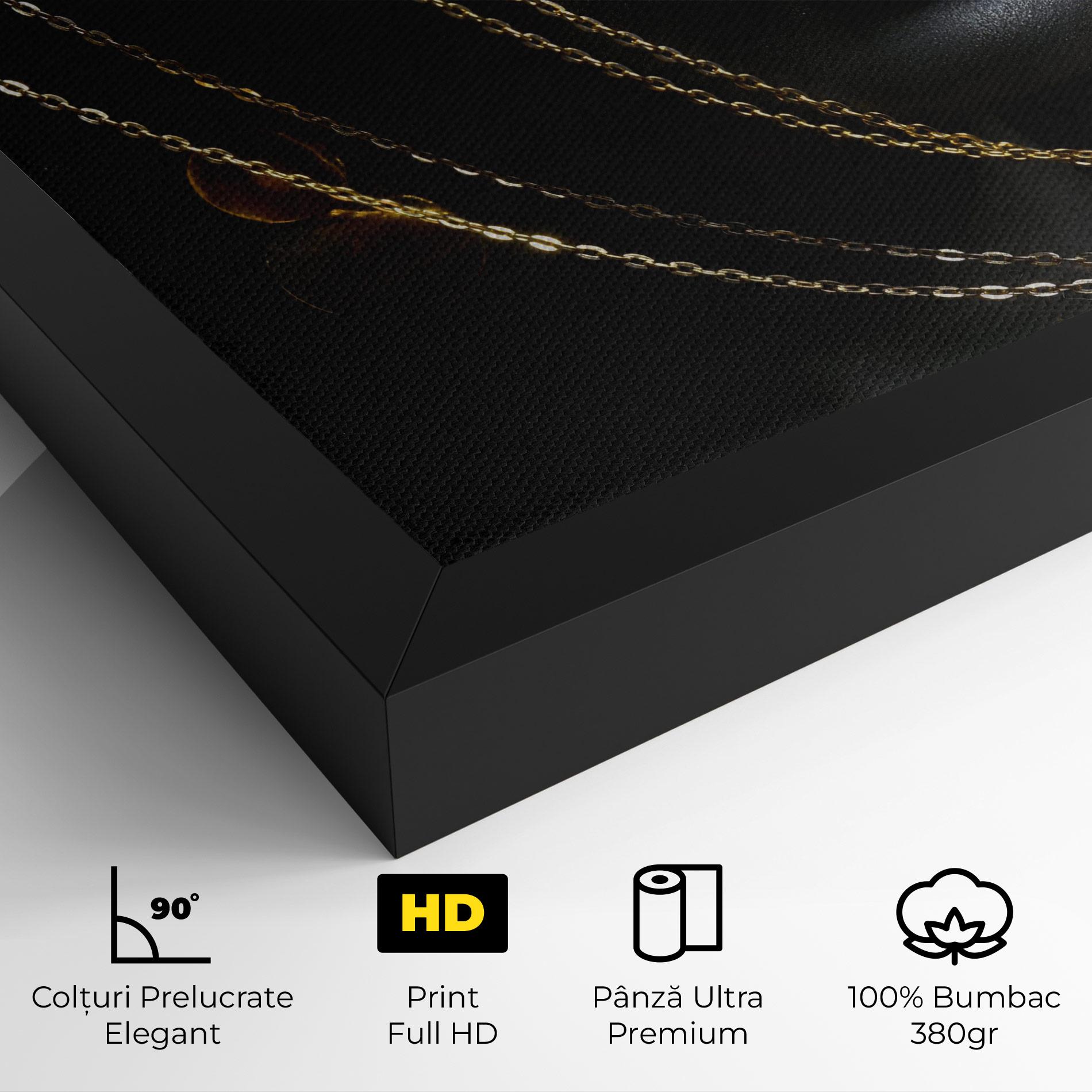 Tablou Canvas Chain Gold Lips mockup 4