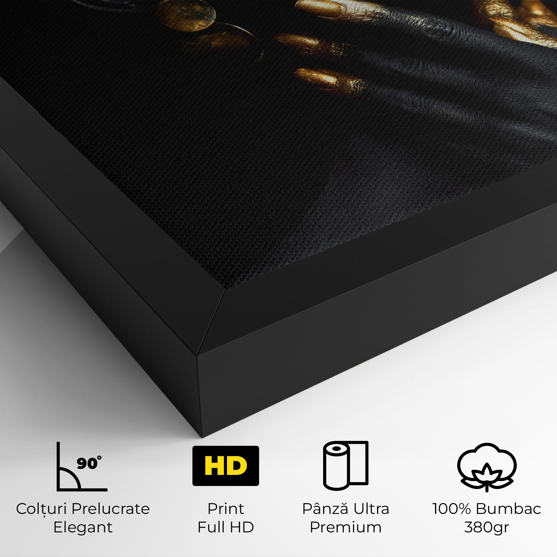 Tablou Canvas Eyelids Gold Makeup mockup 4