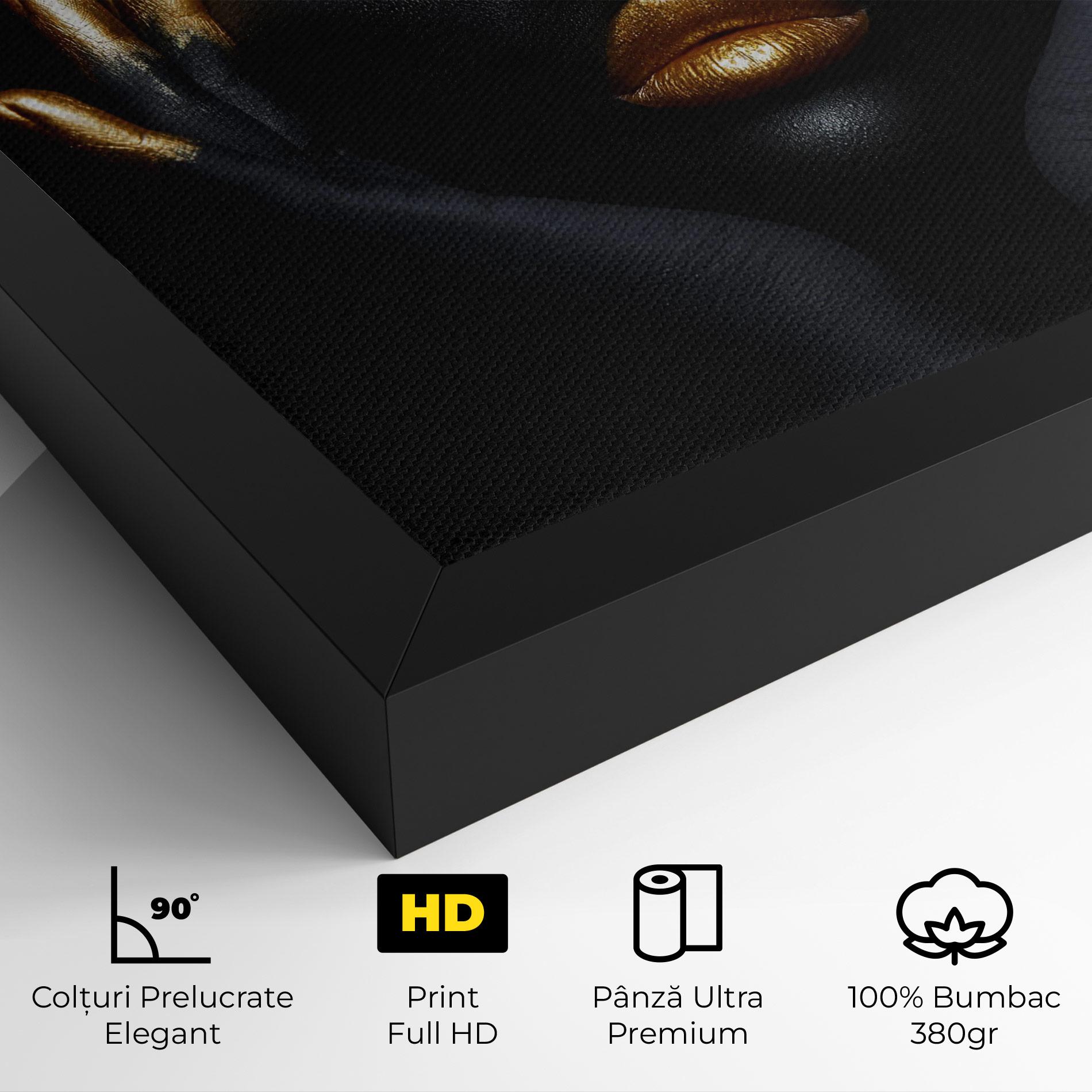 Tablou Canvas Fingertips Gold Makeup mockup 4