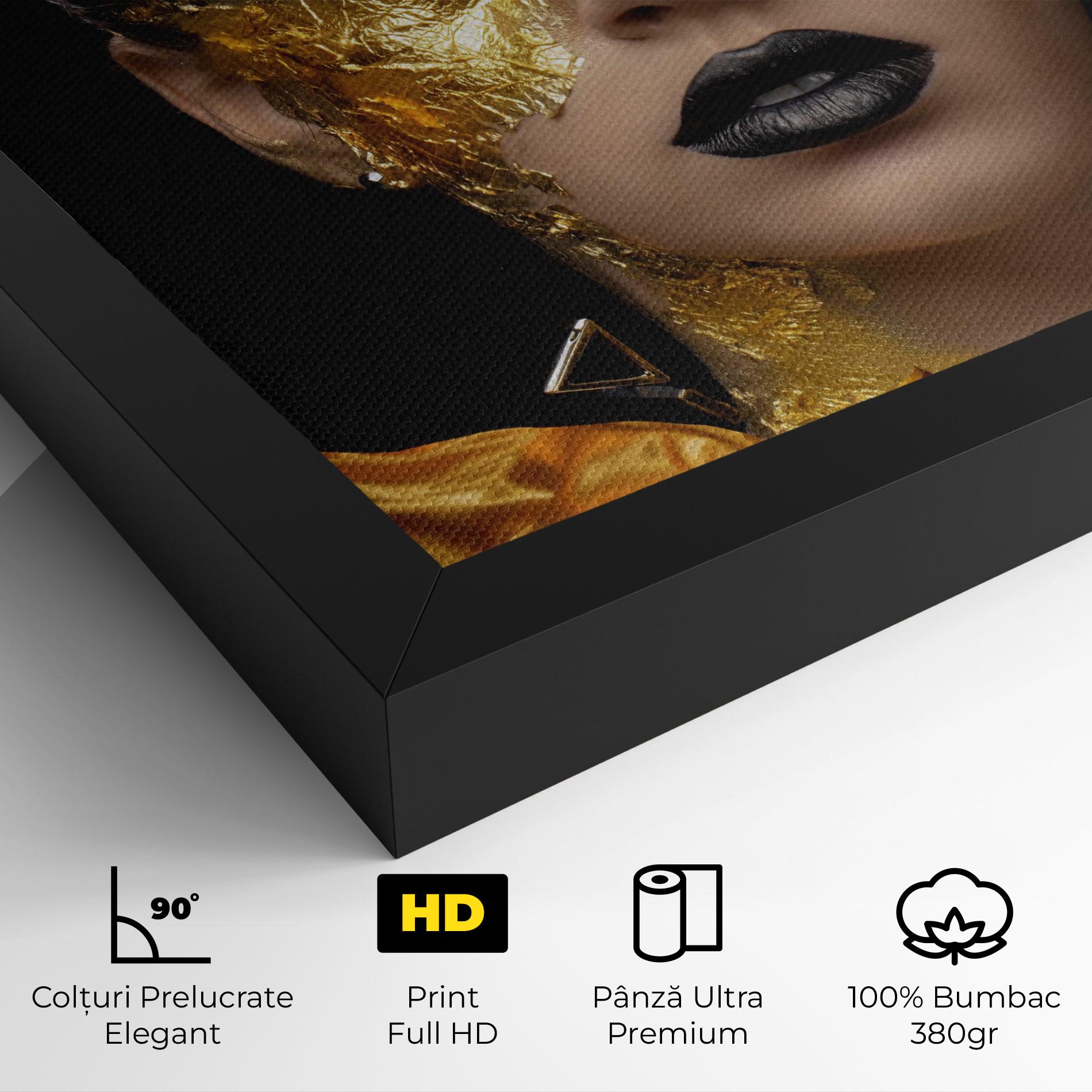 Tablou Canvas Glamorous Gold Outfit mockup 4