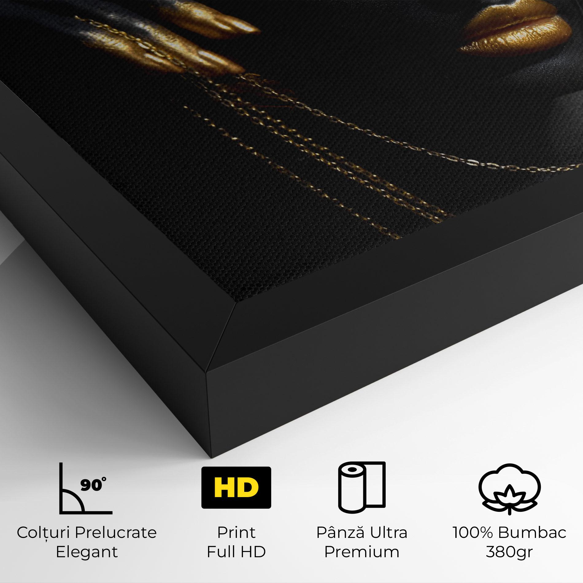 Tablou Canvas Gold Black Skin mockup 4