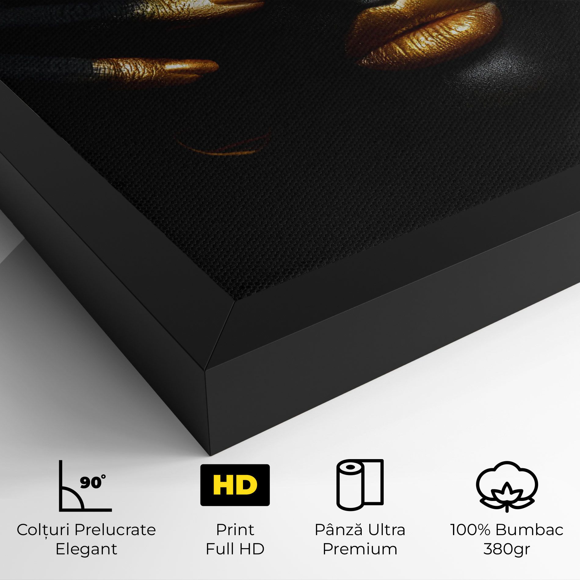 Gold Makeup Nails mockup 4