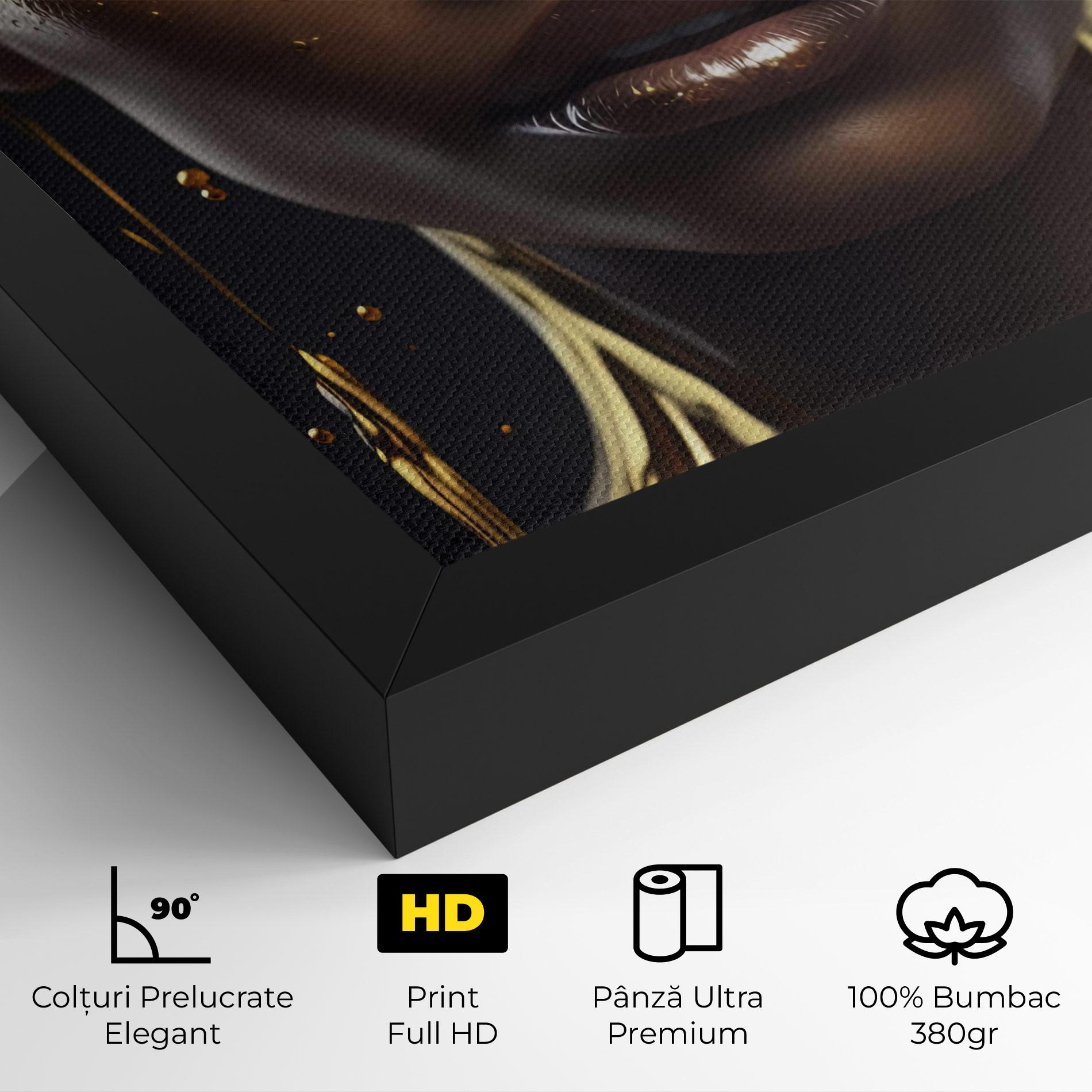 Tablou Canvas Gold Portrait Falling mockup 4