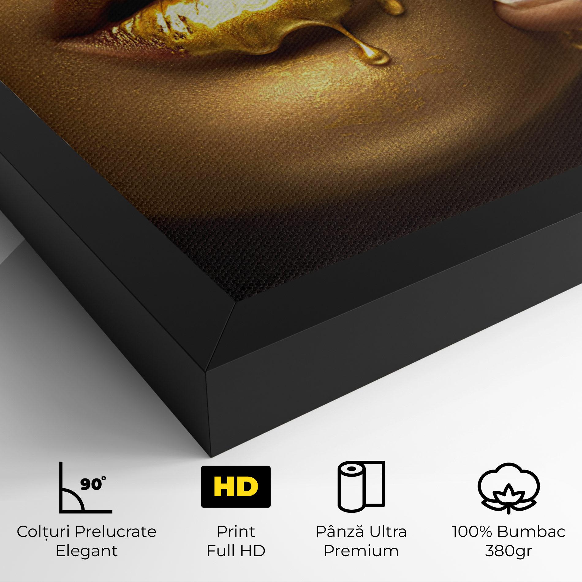 Tablou Canvas Golden Lips mockup 4