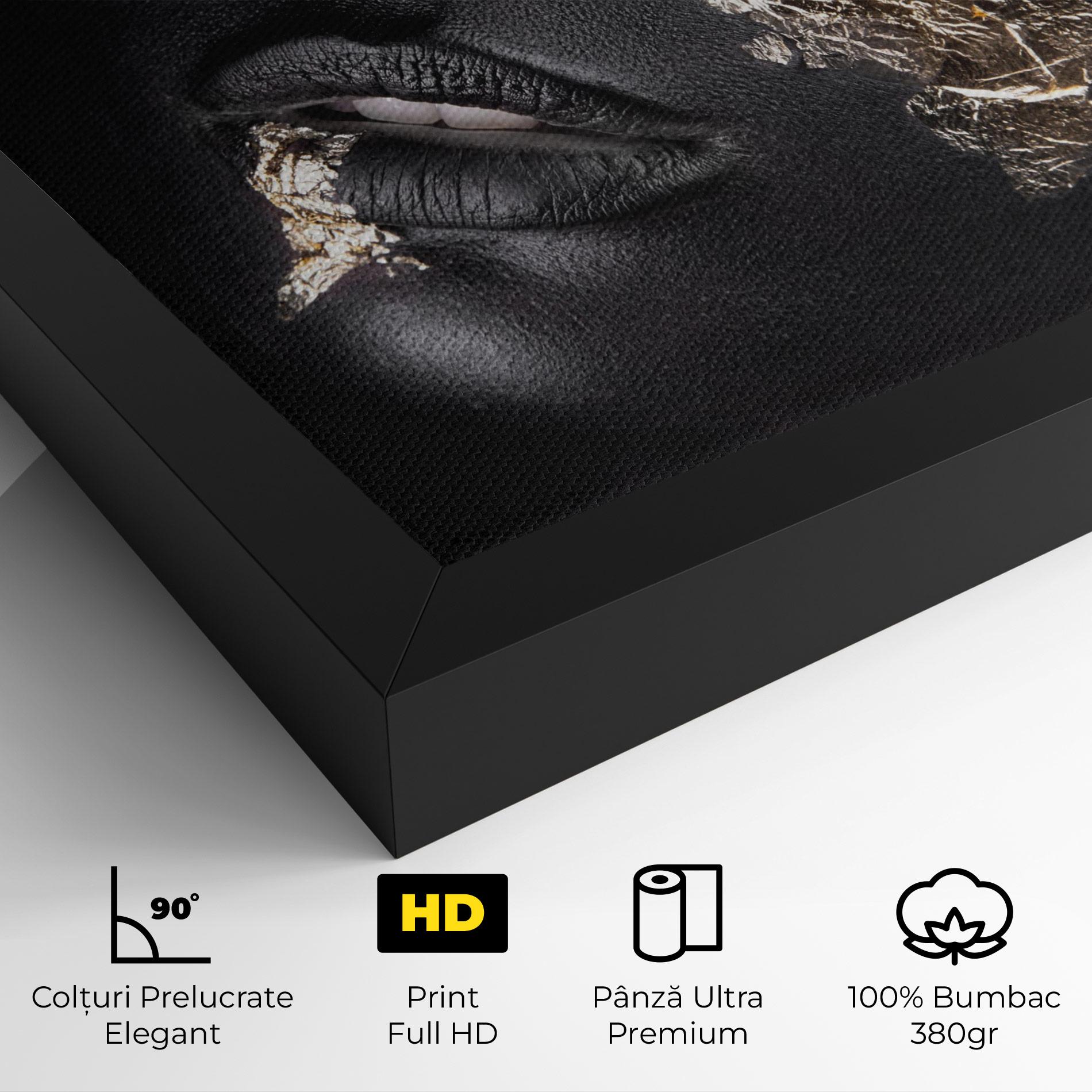 Tablou Canvas Grey Gold Makeup mockup 4