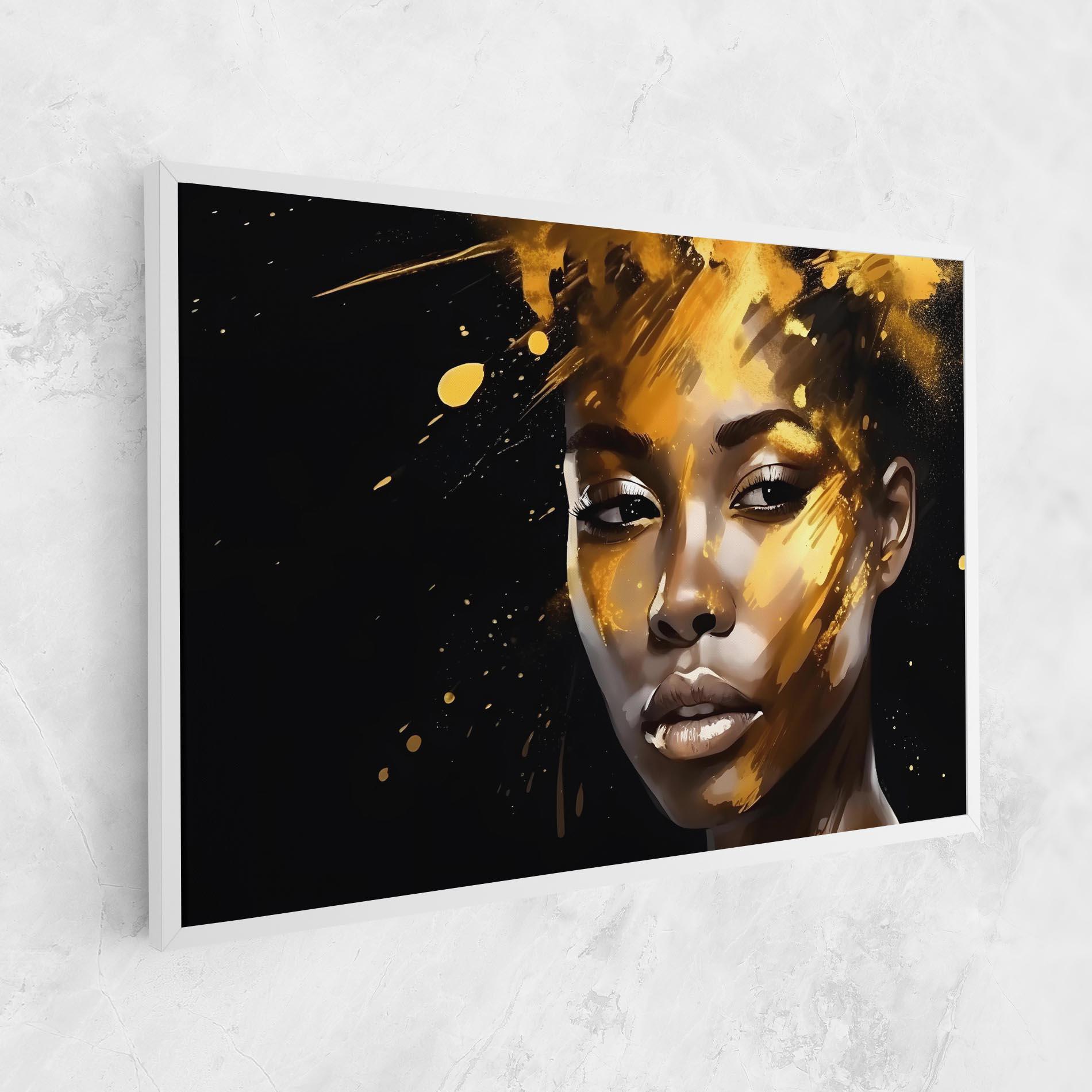 Tablou Canvas African Gold Woman mockup 1