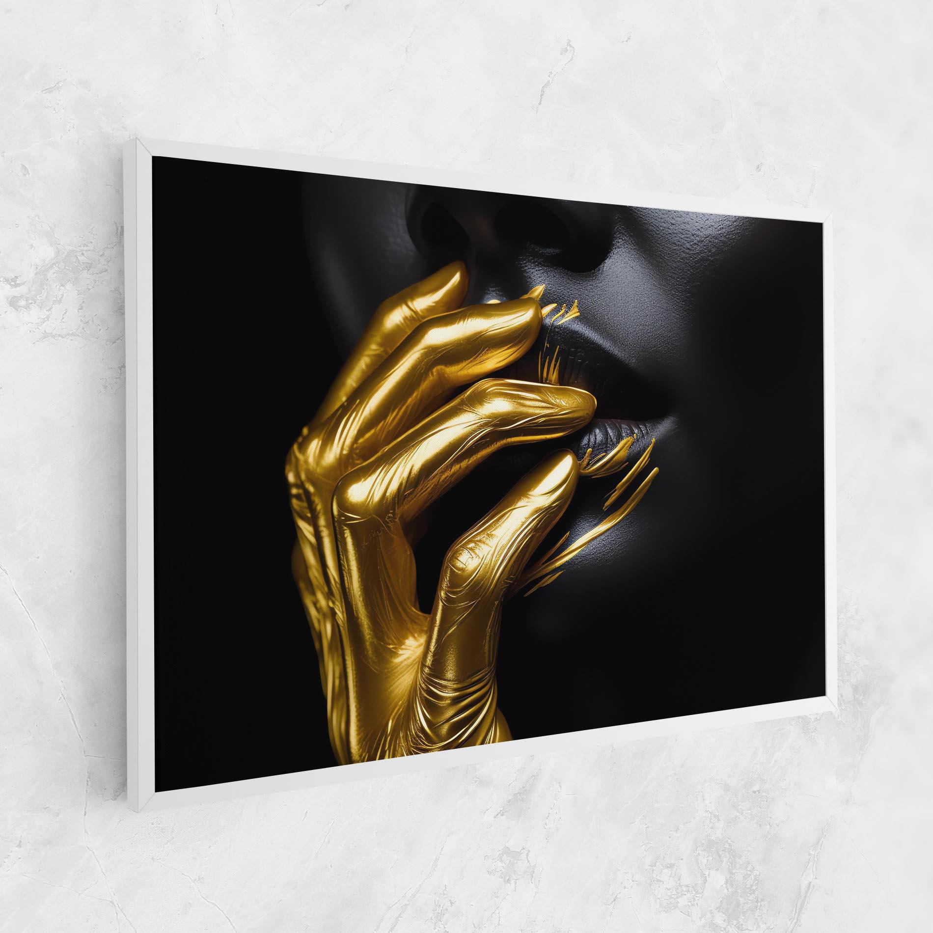 Tablou Canvas Gold Small Hand mockup 1