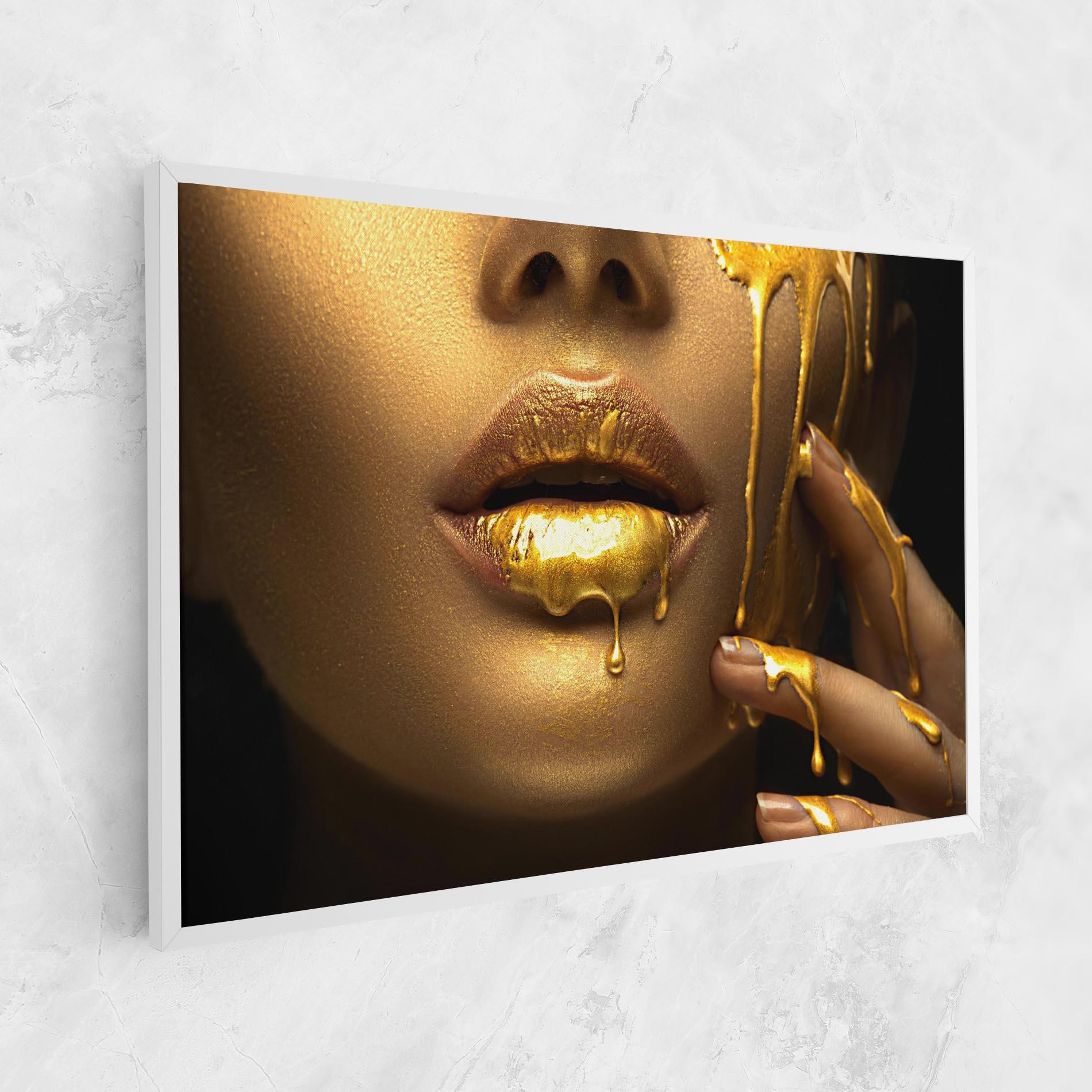 Tablou Canvas Golden Lips mockup 1