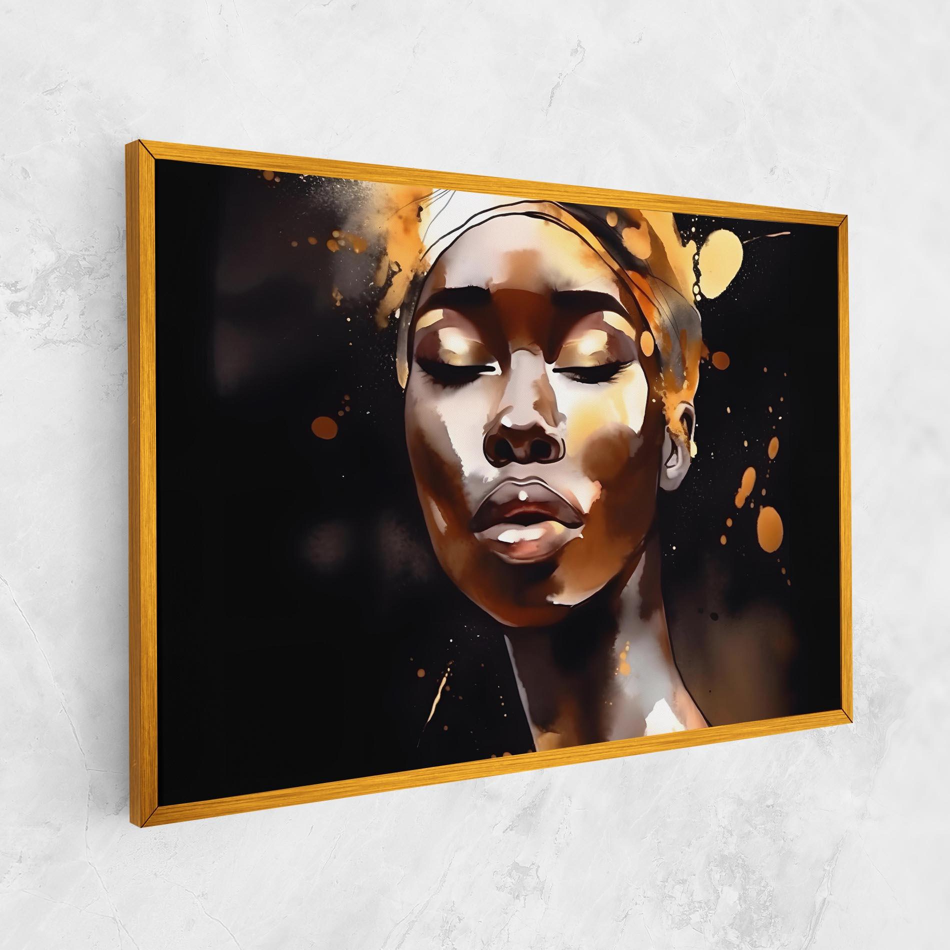 Tablou Canvas Abstract Gold Woman mockup 1