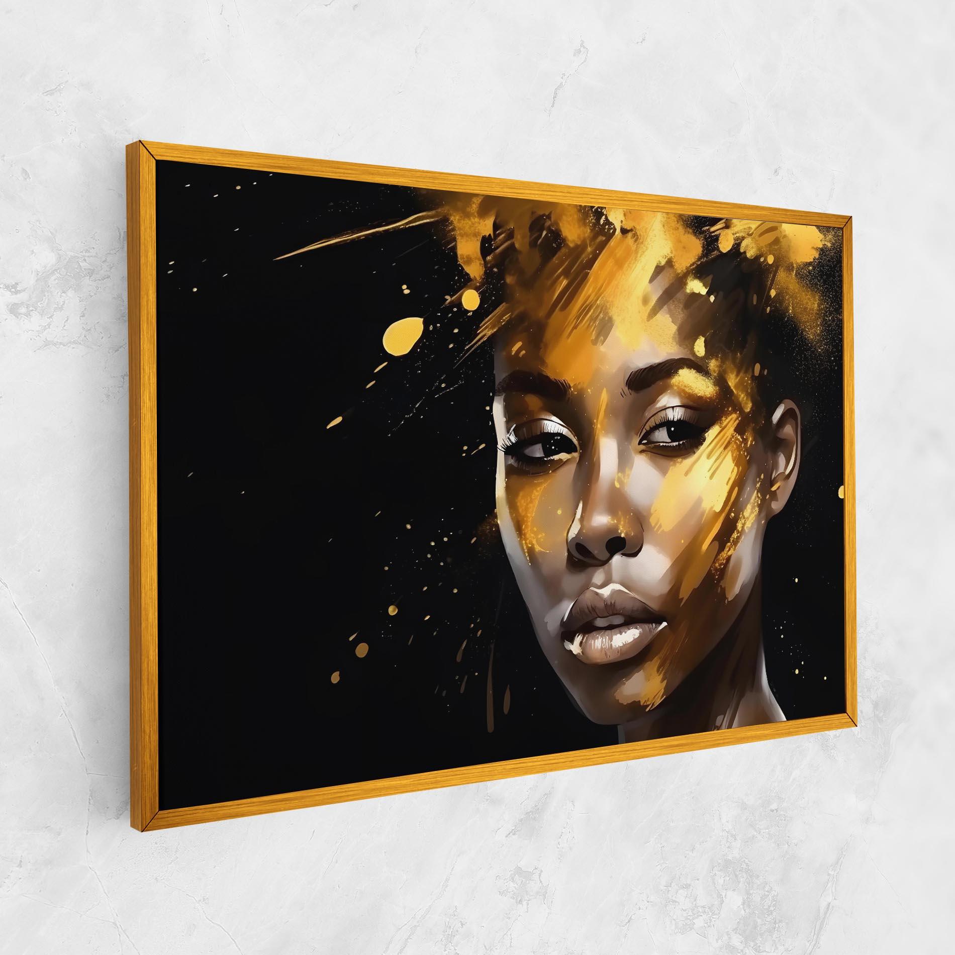 Tablou Canvas African Gold Woman mockup 1