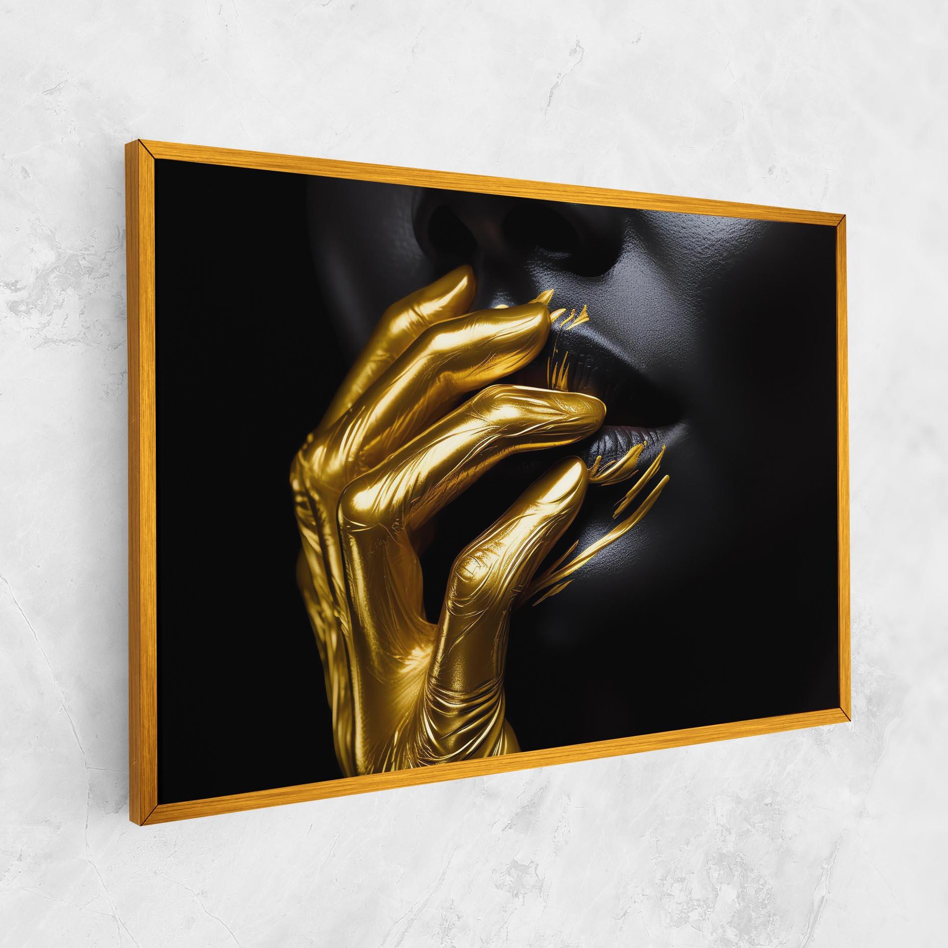 Tablou Canvas Gold Small Hand mockup 1