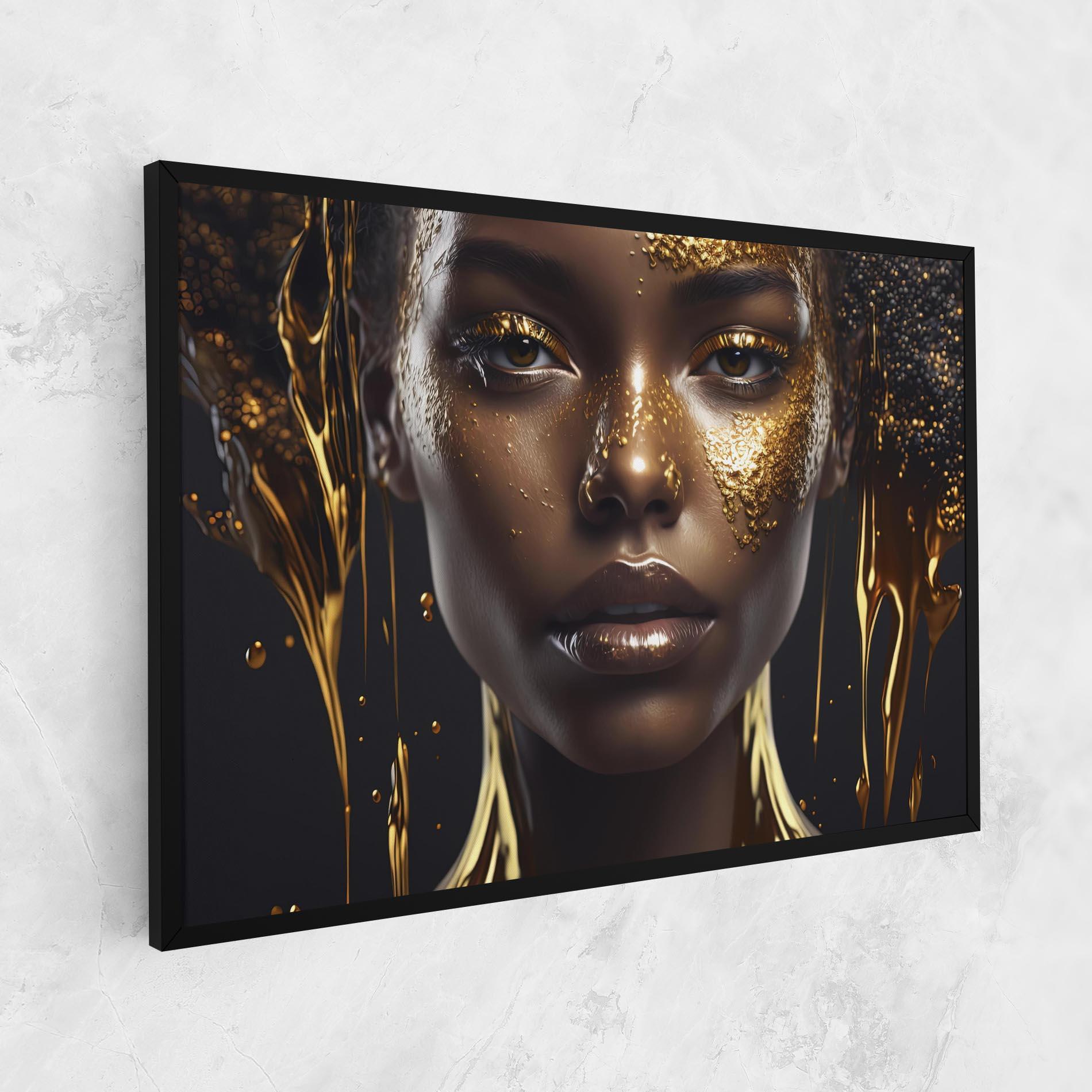 Tablou Canvas Gold Portrait Falling mockup 1