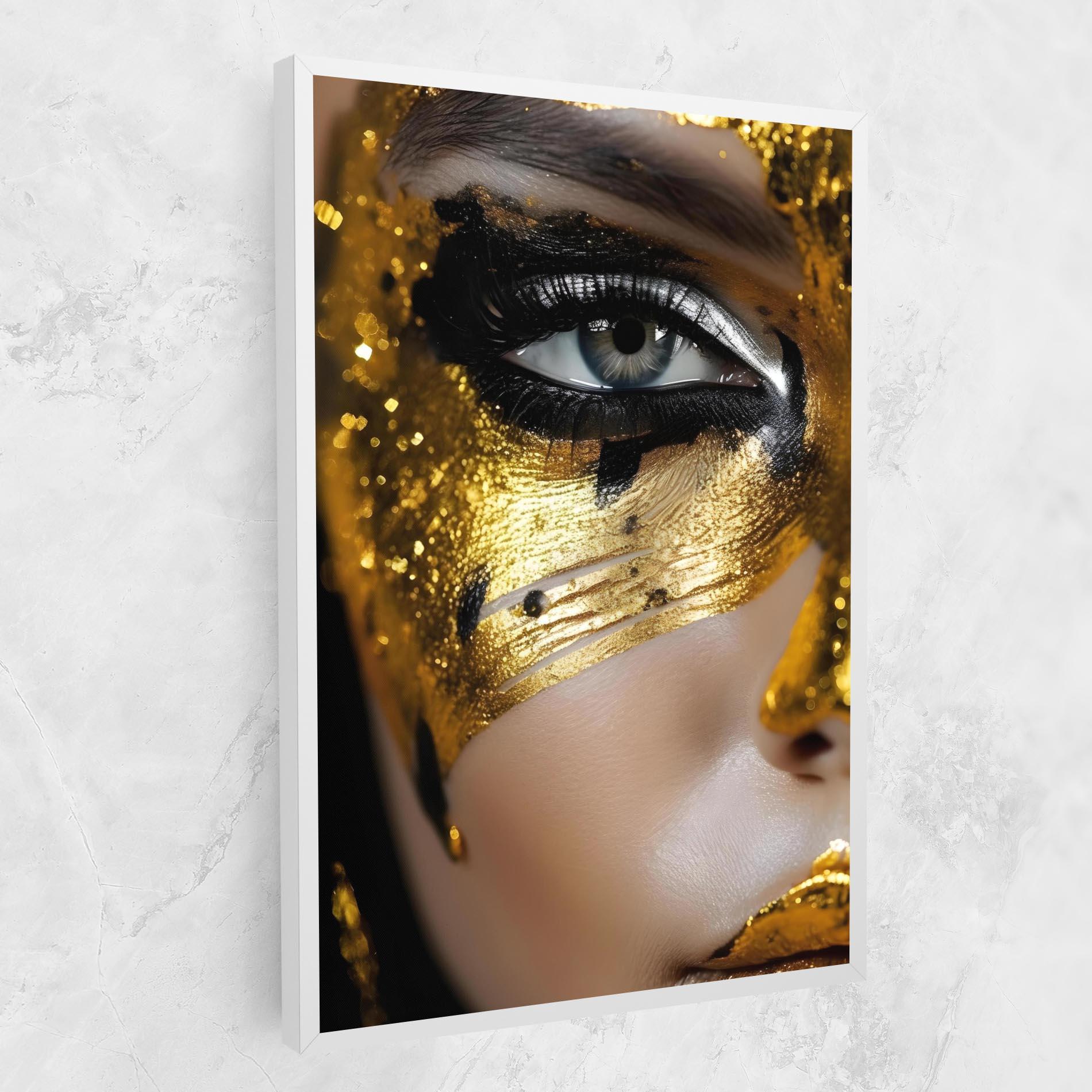Tablou Canvas Black Gold Eyeliner mockup 1