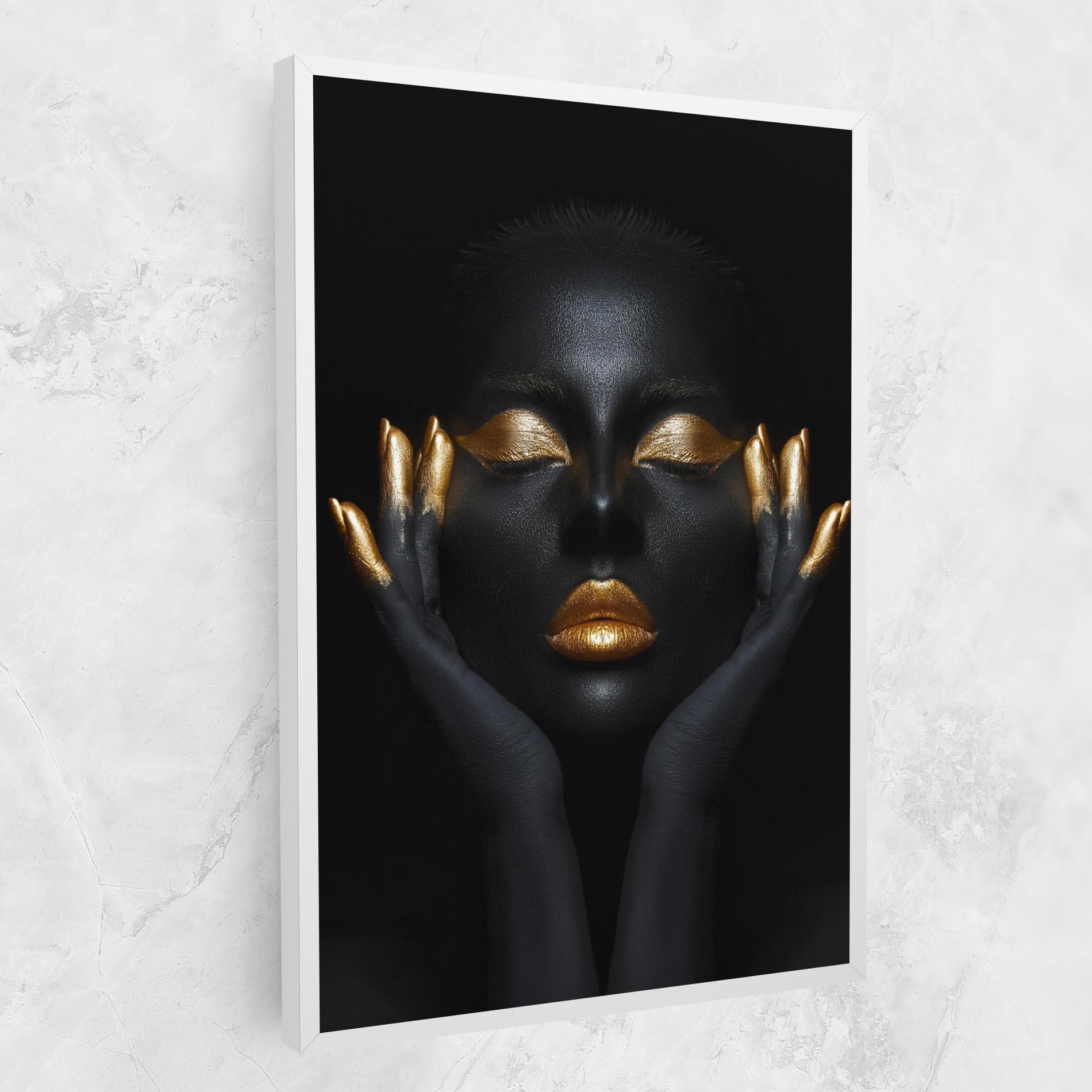 Tablou Canvas Fingertips Gold Makeup mockup 1