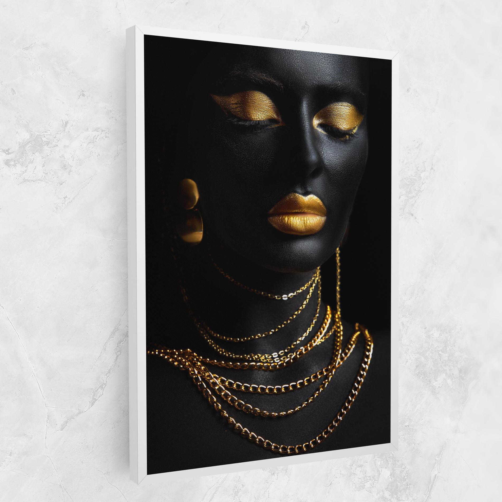 Tablou Canvas Gold Makeup Lips mockup 1
