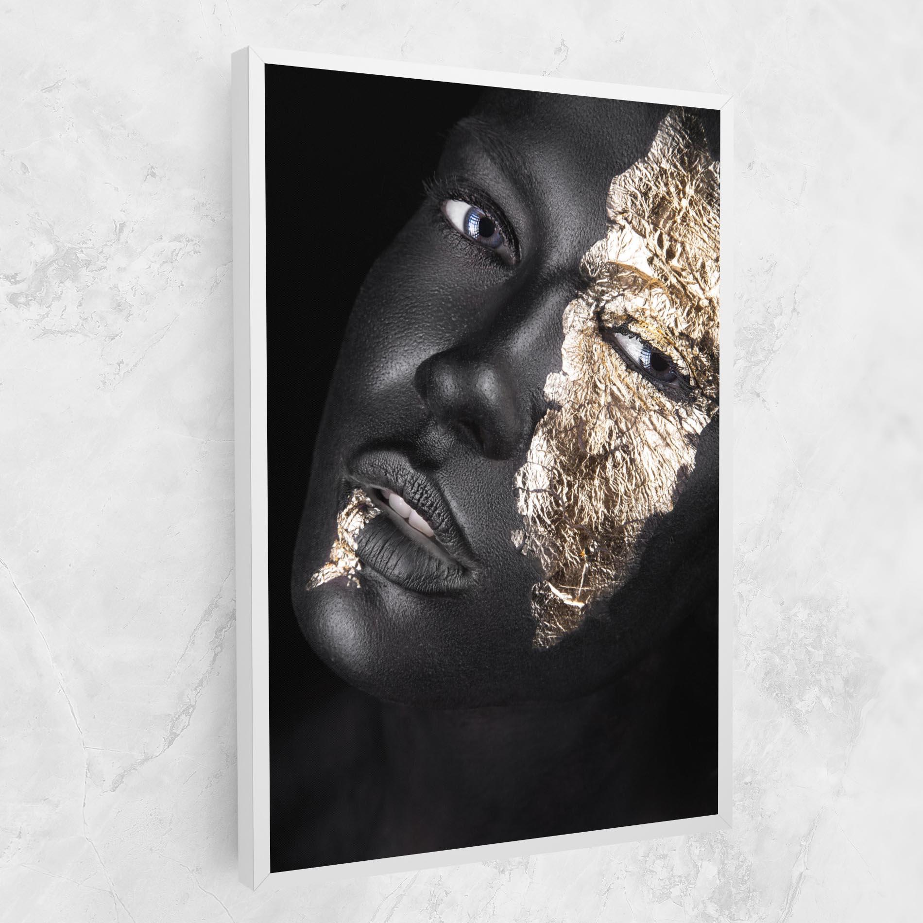 Tablou Canvas Grey Gold Makeup mockup 1